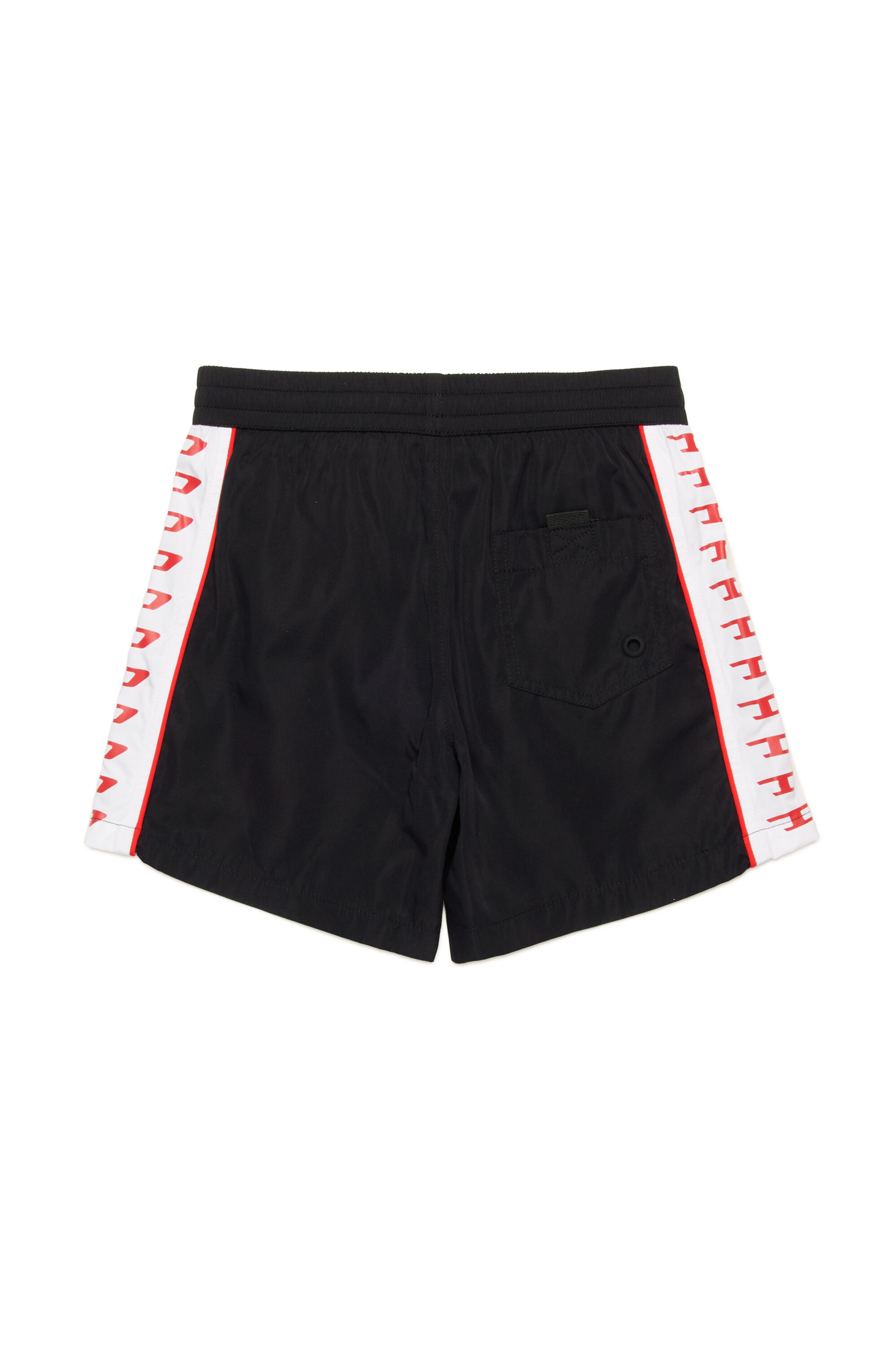 Swim shorts with contrast logo bands | Black | 4-16 YEARS