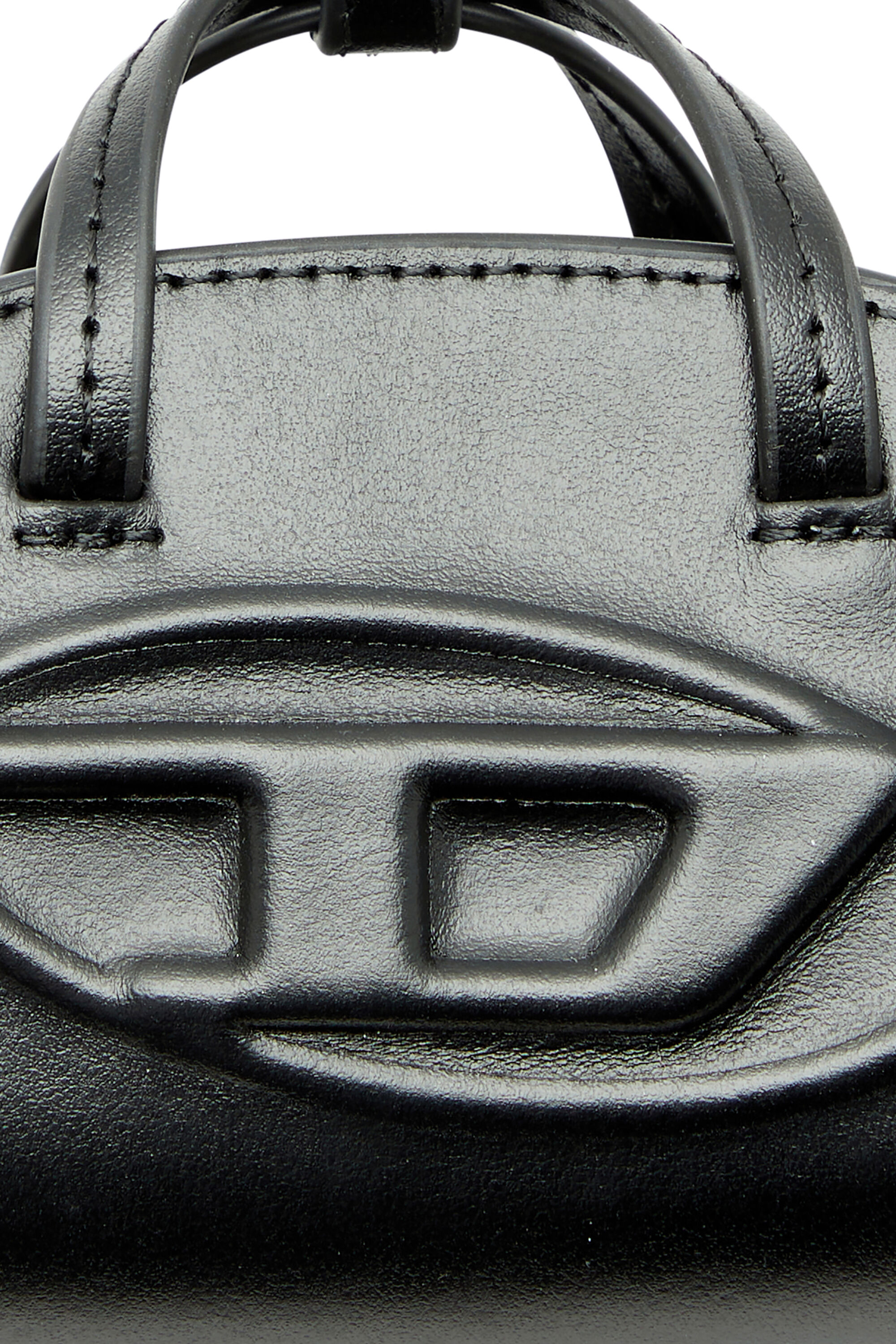 Diesel - 1DR DOME M CHARMS, Female's Miniature bag charm in leather in Black - 3
