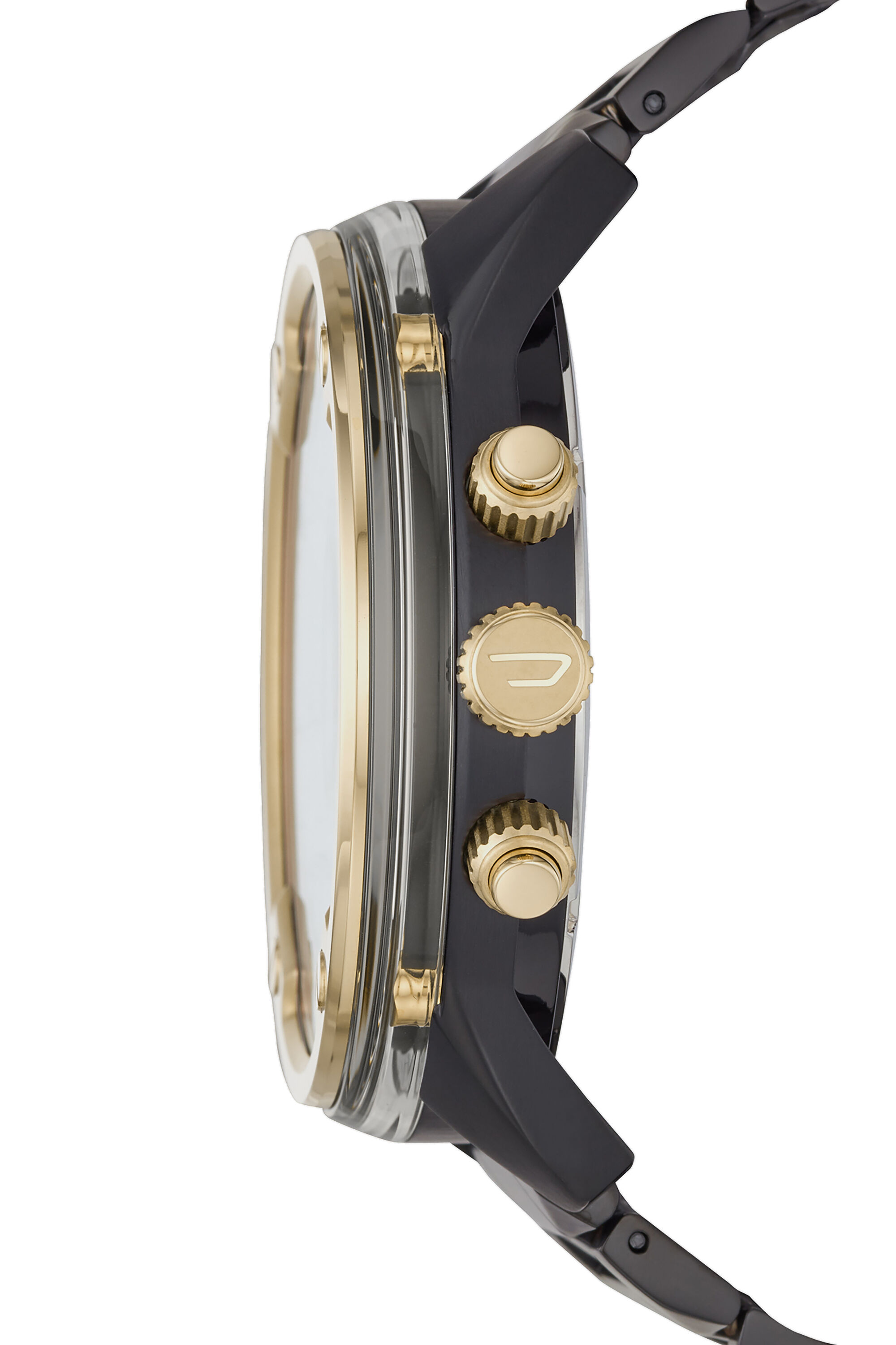 Diesel - DZ7418, Male's Boltdown chronograph stainless steel watch in Black/Gold - 2