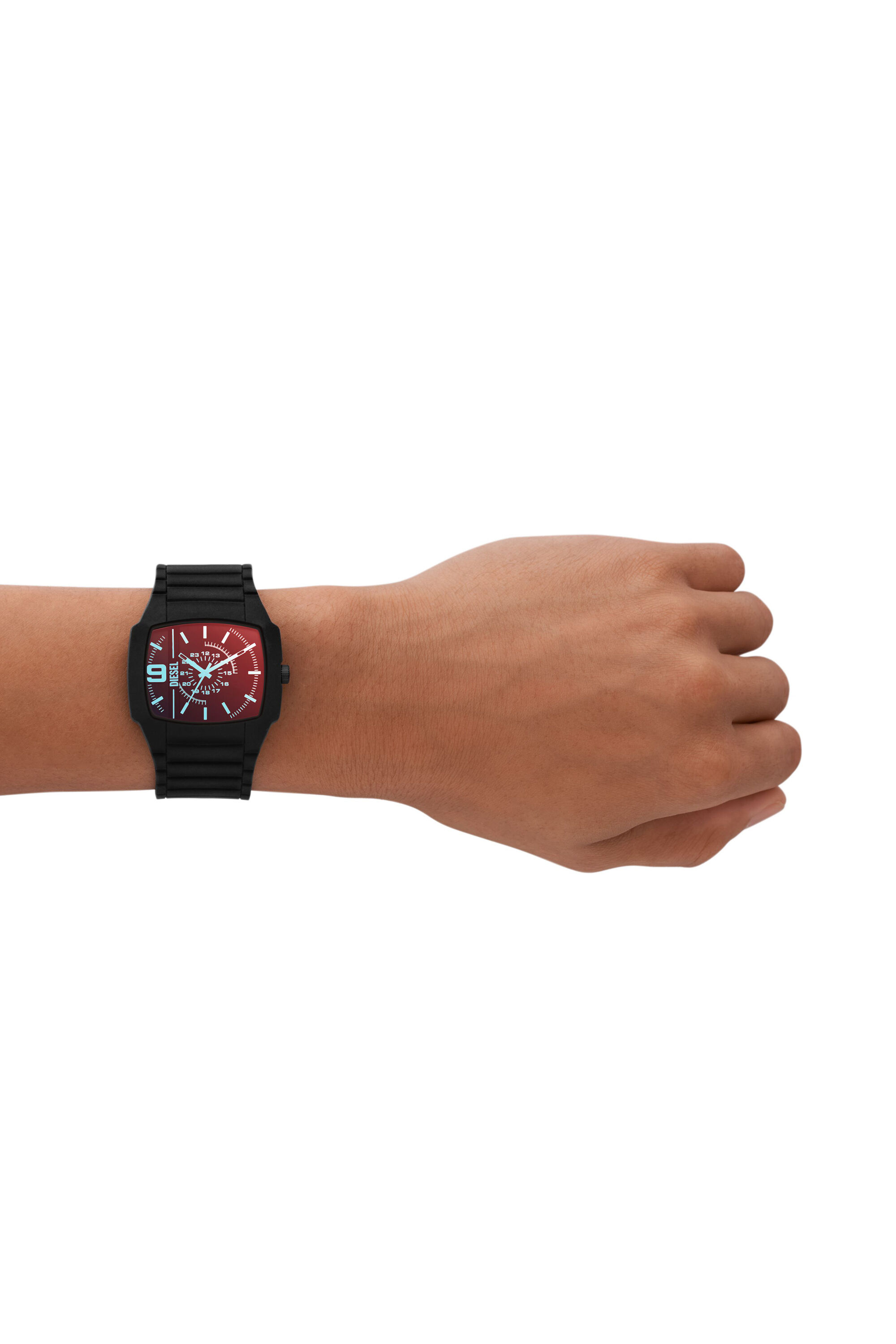 Diesel - DZ2166, Montre Cliffhanger 2.0 en silicone noir Homme in Noir - 4