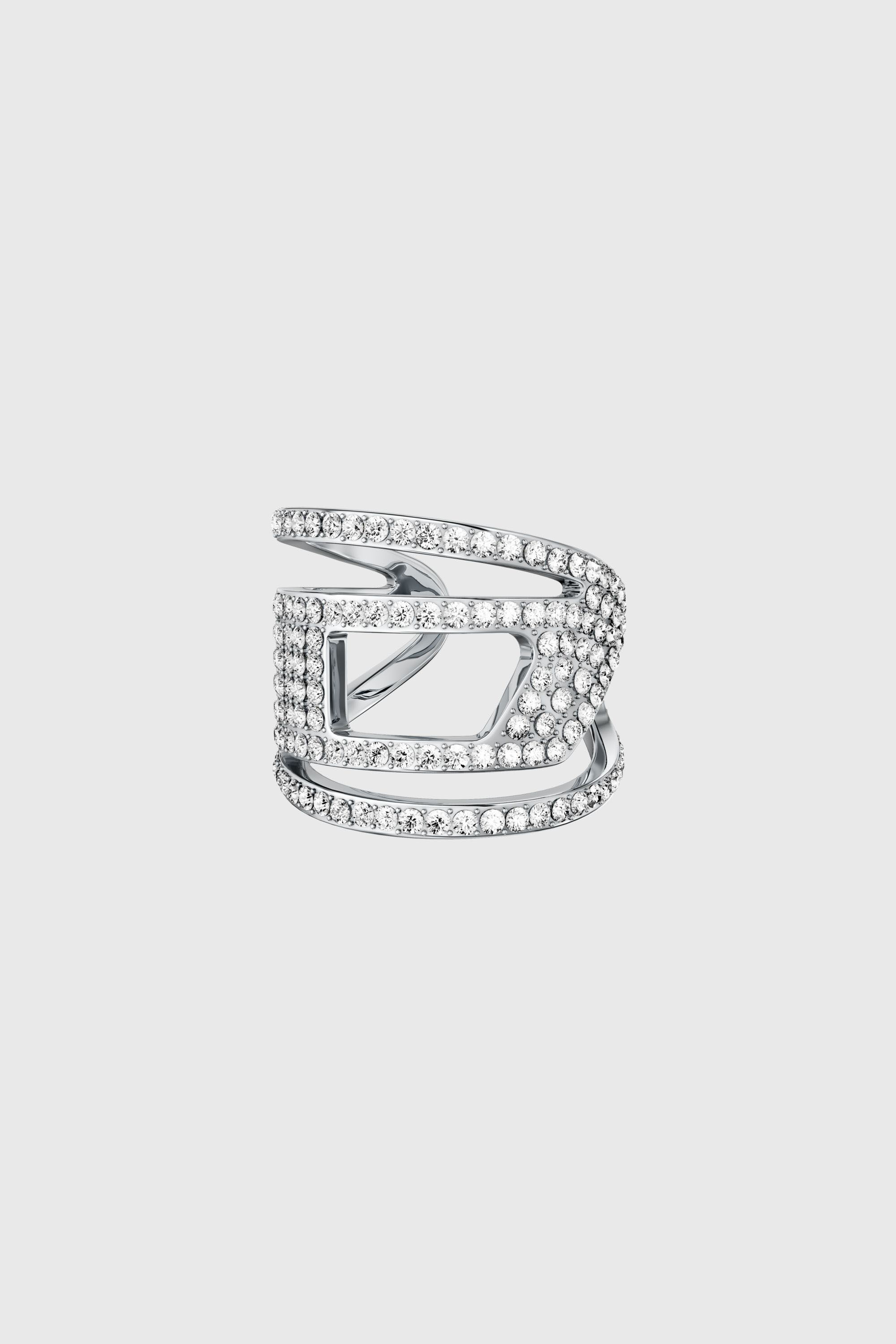 Diesel - DX1705040 JEWELLERY, Anillo D band de acero inoxidable con brillo Unisex in Plateado - 3