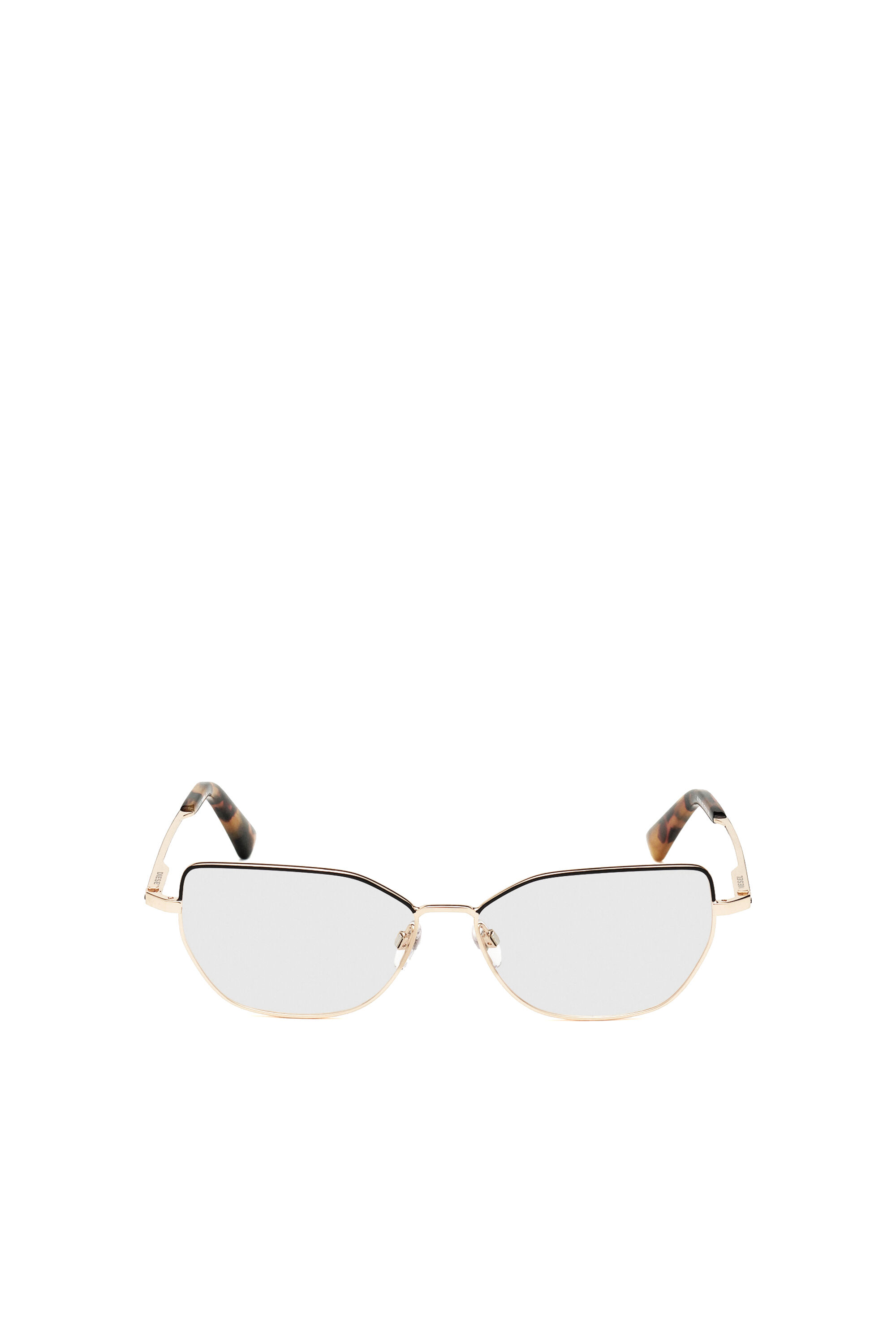 Diesel - DL5355, Woman's Metal cat-eye eyeglasses in Pink/Black - 1