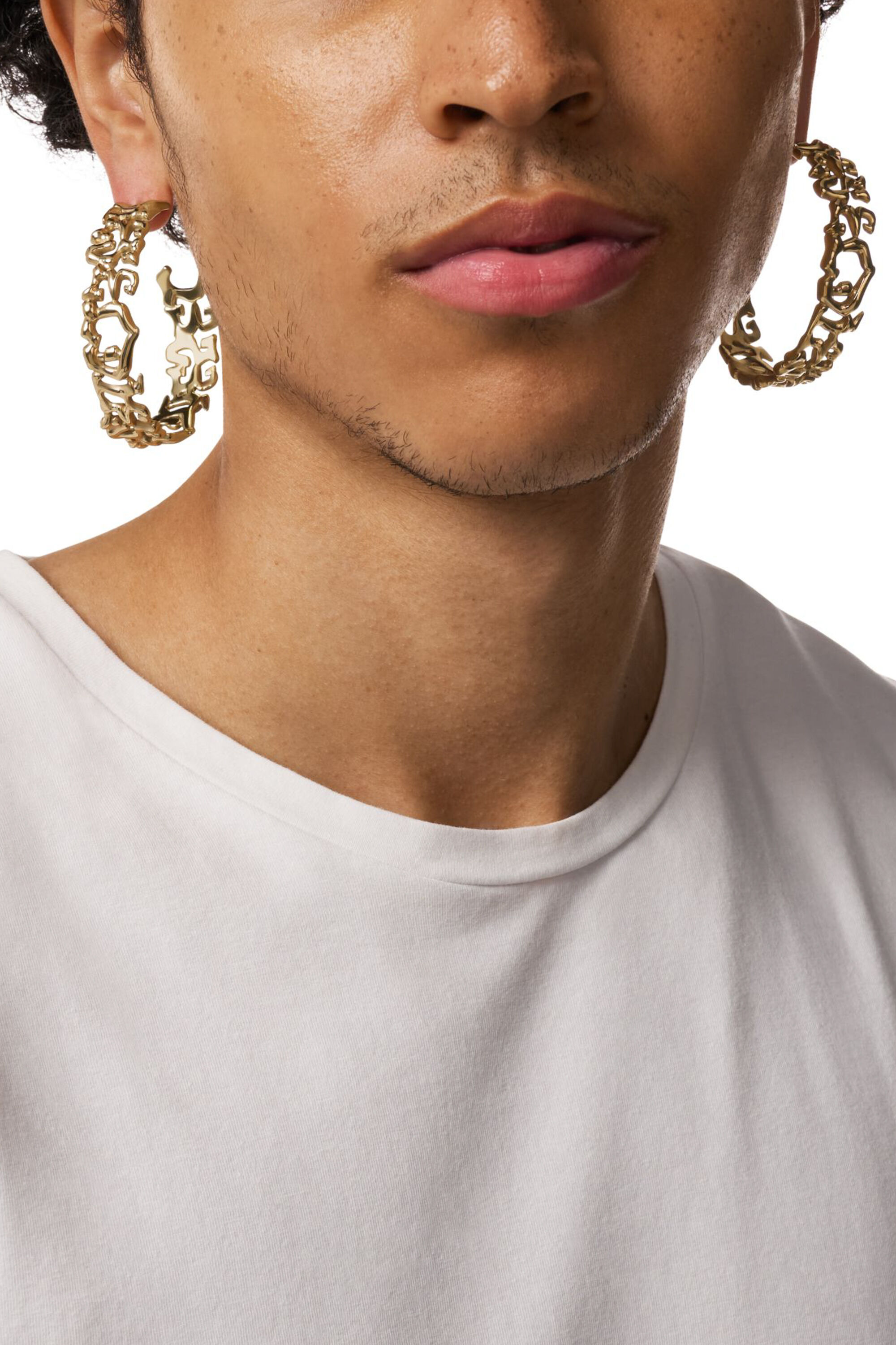 Diesel - DX1656710 JEWELLERY, Pendientes de aro de acero inoxidable Unisex in Dorado - 4