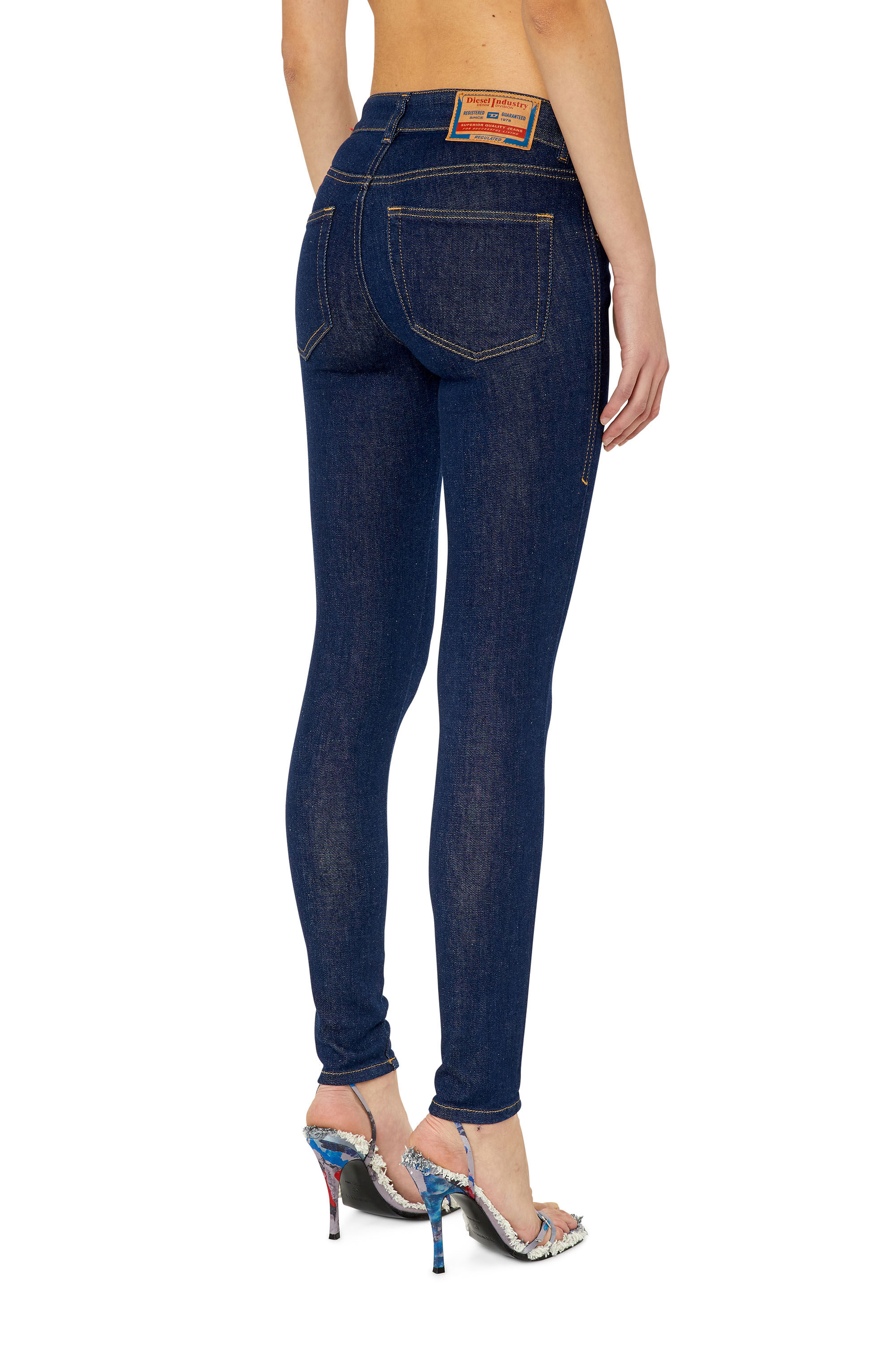 Diesel - Female's Skinny Jeans 2017 Slandy Z9C18, Dark Blue - 5