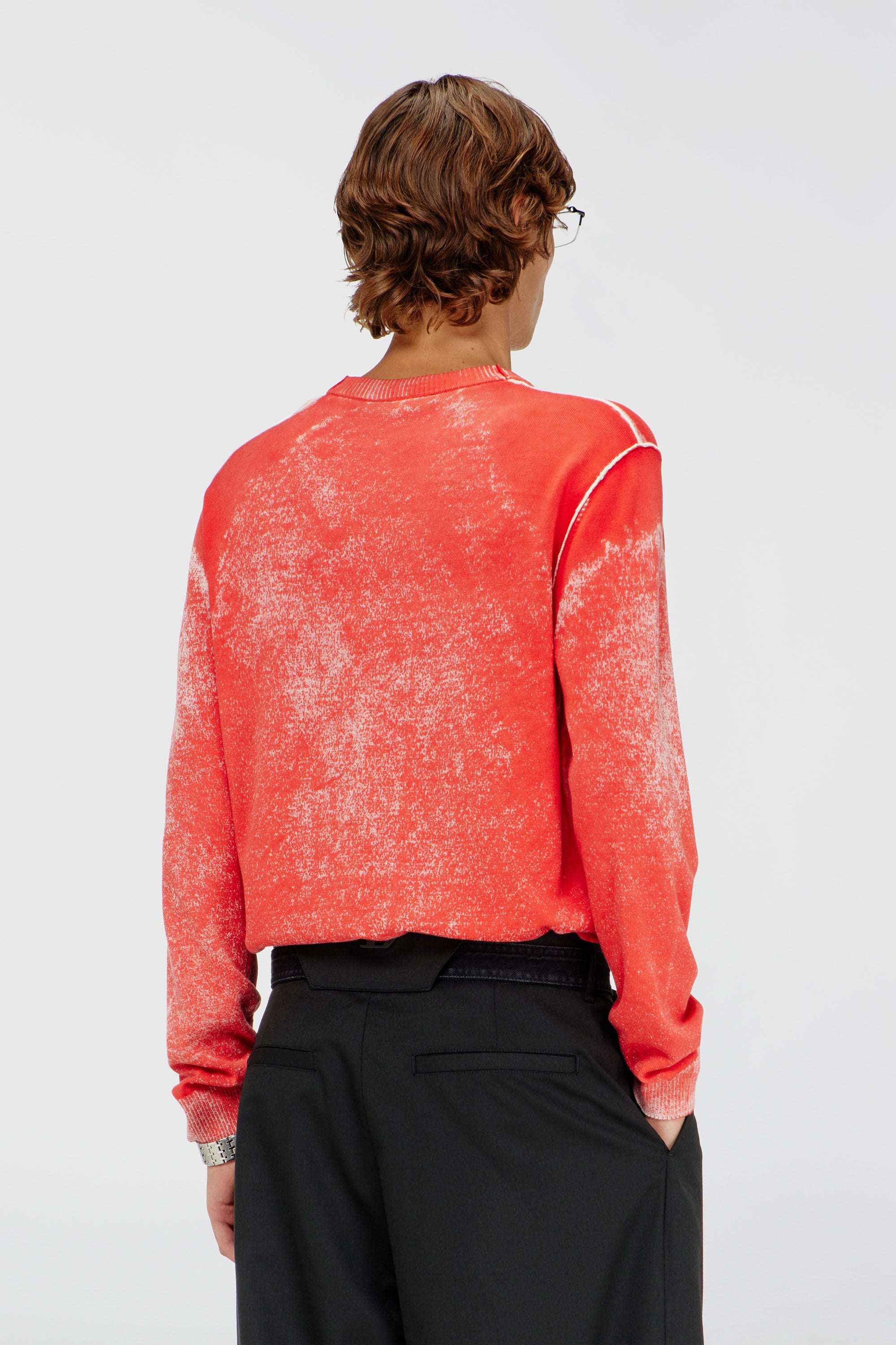 Diesel - K-LAUTI-A, Male's Jumper with reverse print in Red - 4