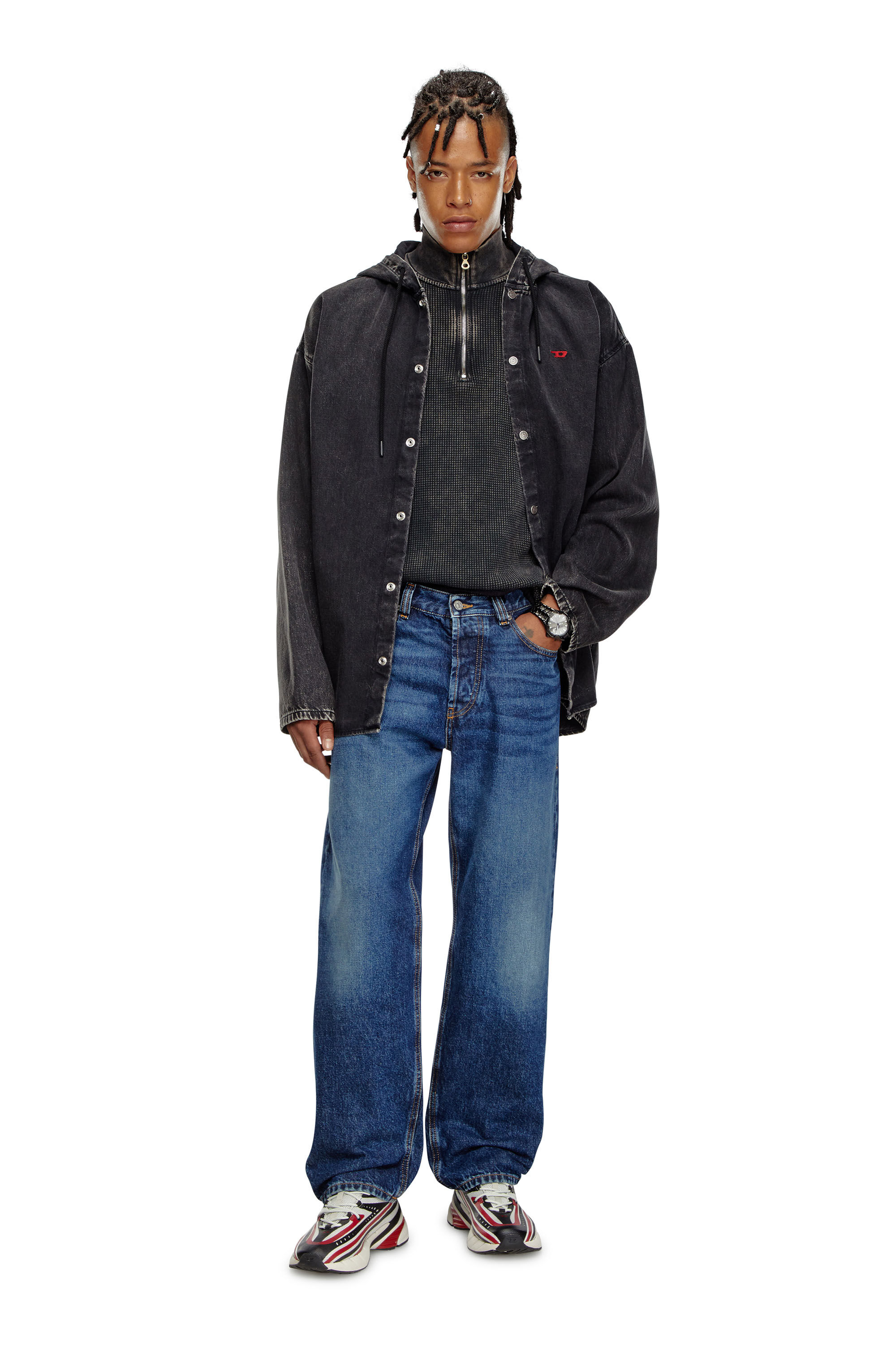 Men's Regular Skater Jeans | Dark blue | Diesel 2010 D-Macs Men's Regular Skater Jeans | Dark blue | Diesel 2010 D-Macs