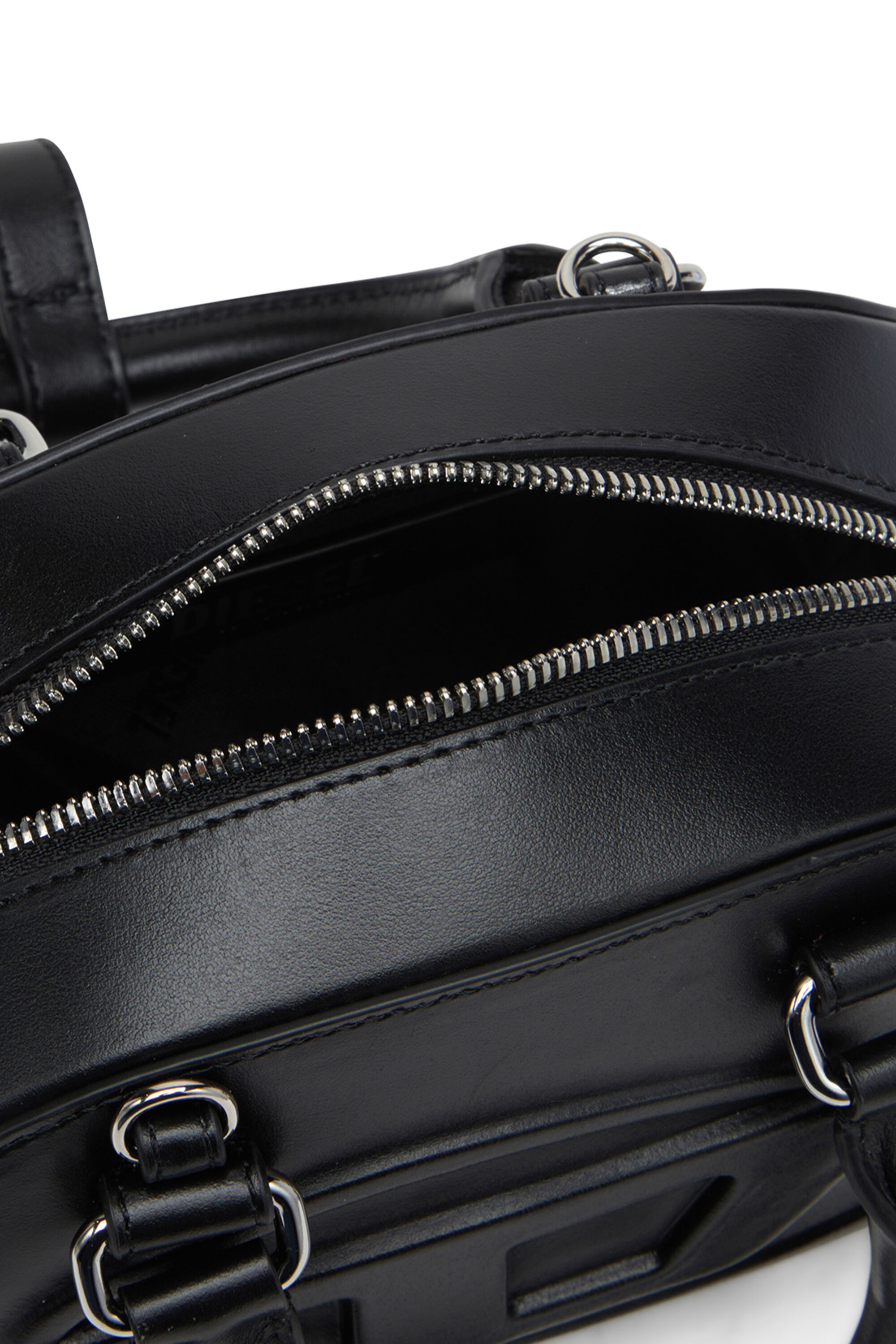 Women's 1DR Dome-Leather mini bowling bag | Black | Diesel