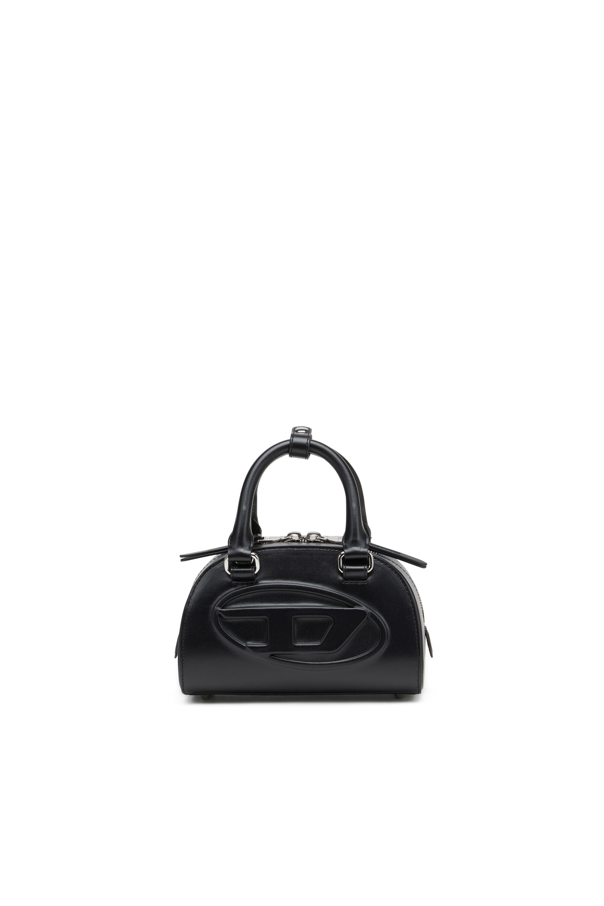 Women's 1DR Dome-Leather mini bowling bag | Black | Diesel