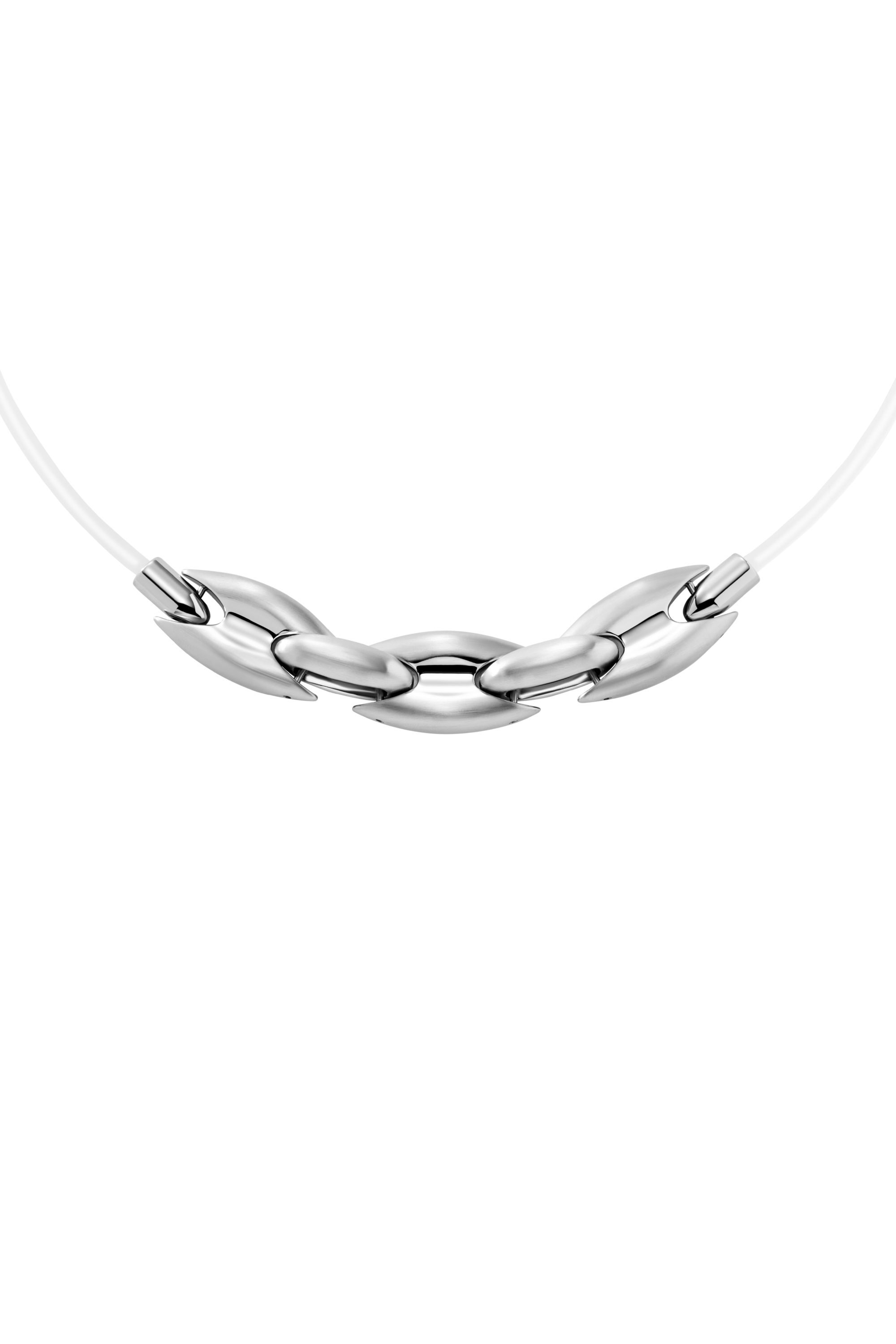 Diesel - DX1615040, Unisex's Stainless Steel and Silicone Metamorph Chain Necklace in Silver - 2