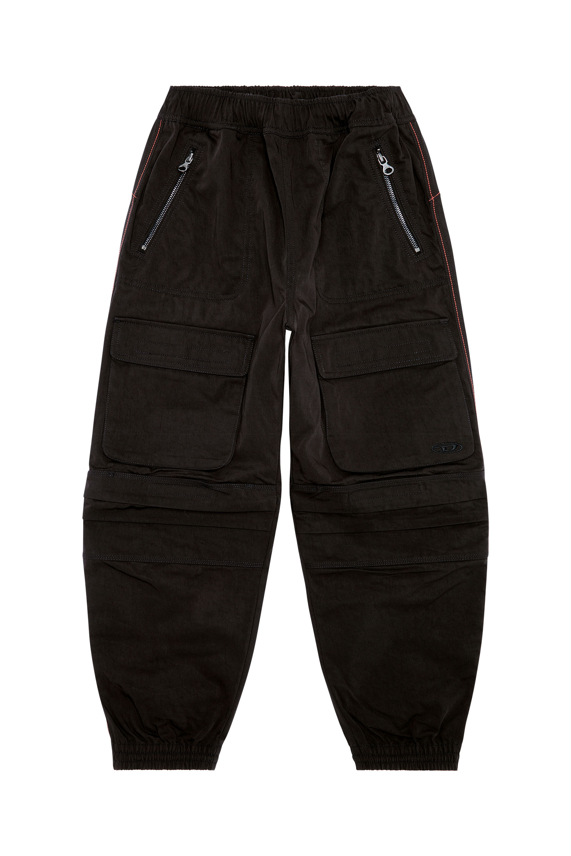Diesel - P-MIRT, Woman's Cargo pants in nylon twill in Black - 2