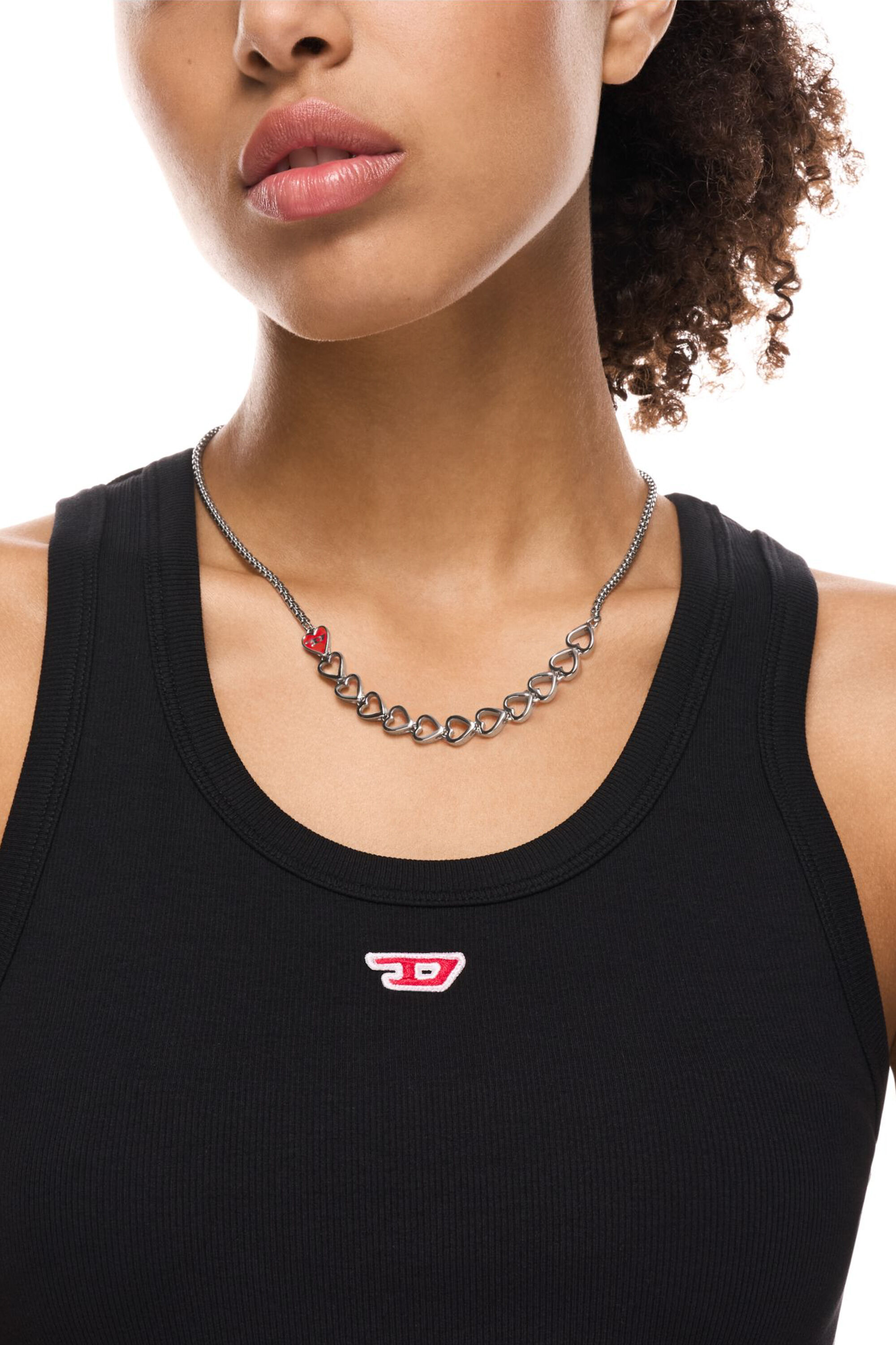 Women's Stainless Steel Chain Necklace | Silver | Diesel