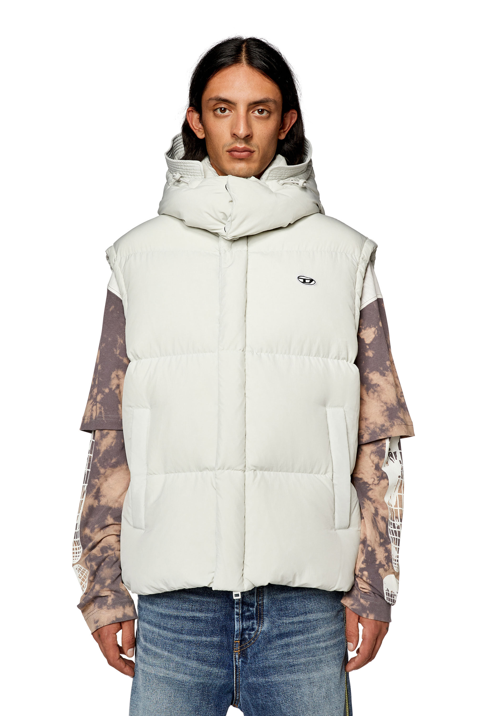 ✨美品✨DIESEL 23 ~ 24 年W-ROLFYS-FD イズ 黒L Men's Down coat with ViralOff® treatment | Black | Diesel