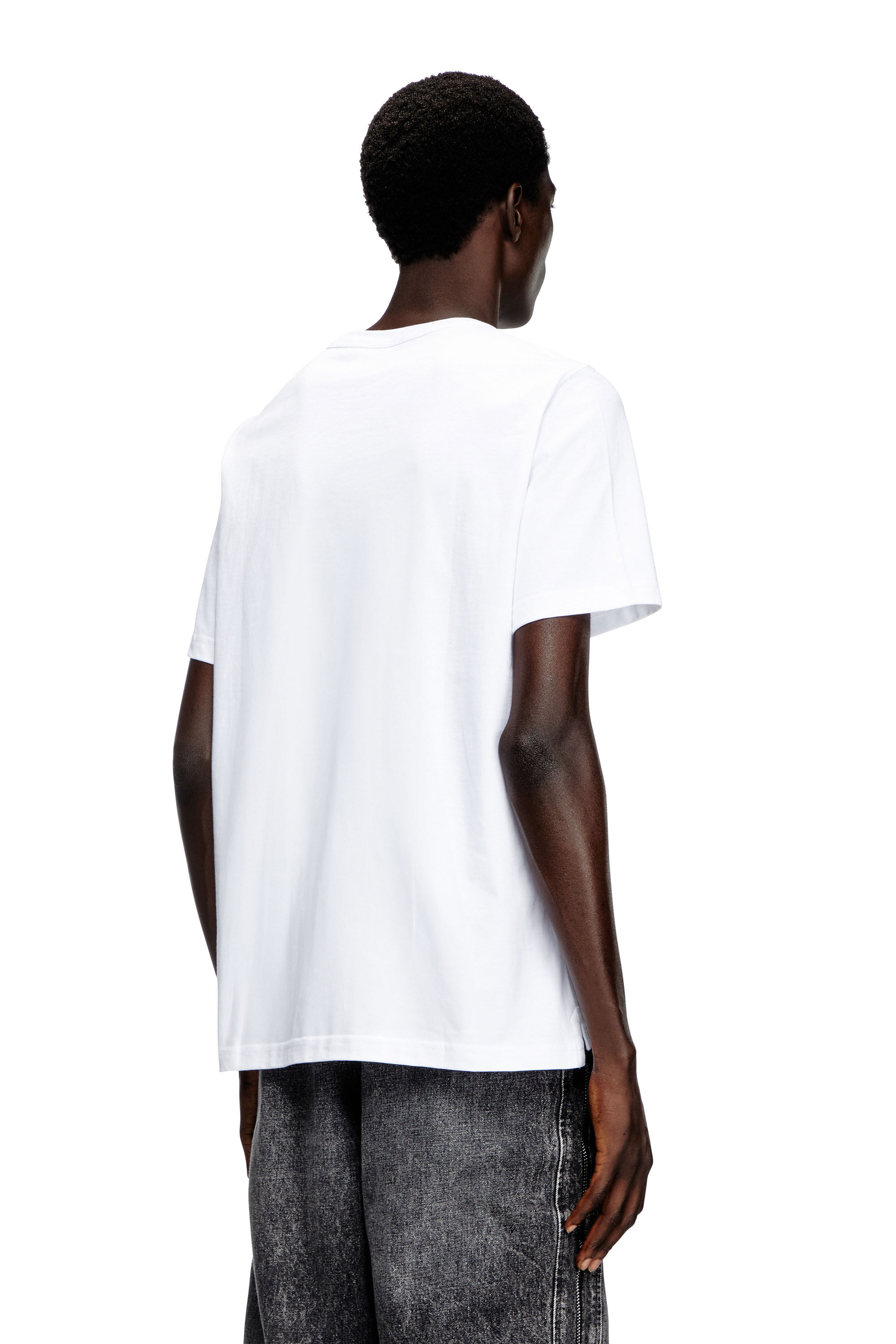 Men's T-shirt with metallic Oval D | White | Diesel