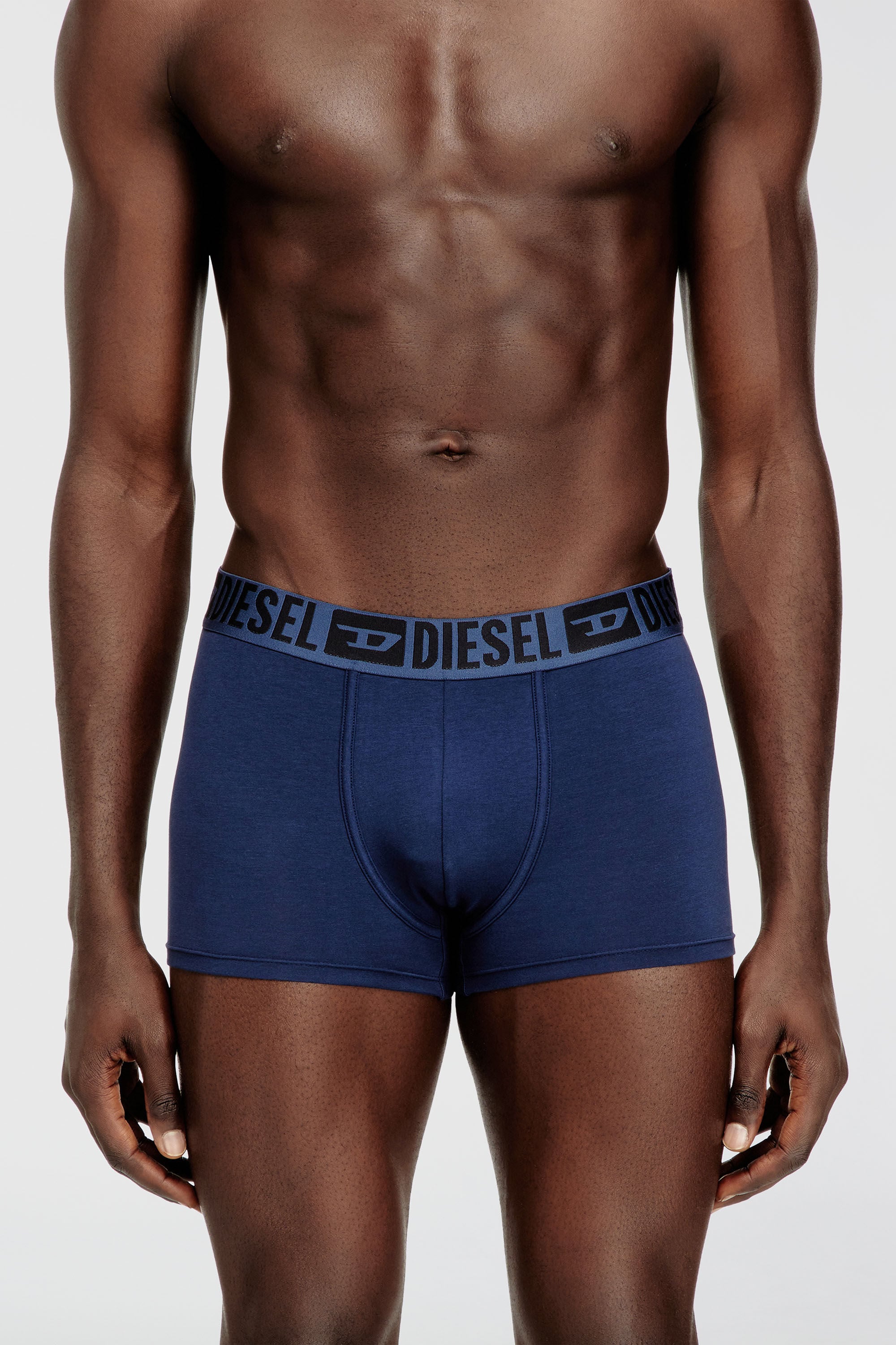 Diesel - MIKE-D-CORE-3PACK, Man's Three-pack of stretch cotton boxer briefs with tonal waistband in Blue/Black - 1