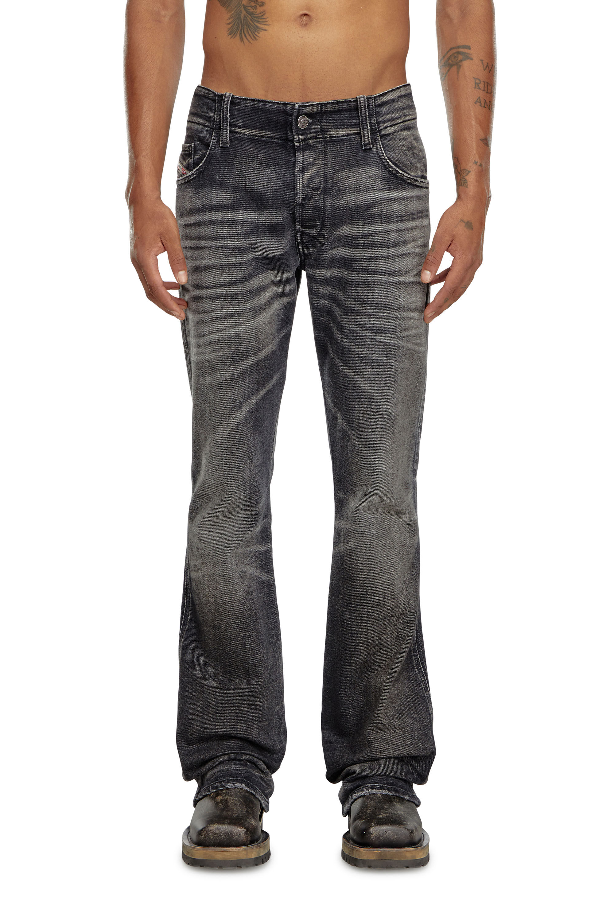 Diesel - Male's Bootcut Jeans D-Backler 09J65, Black/Dark Grey - 3