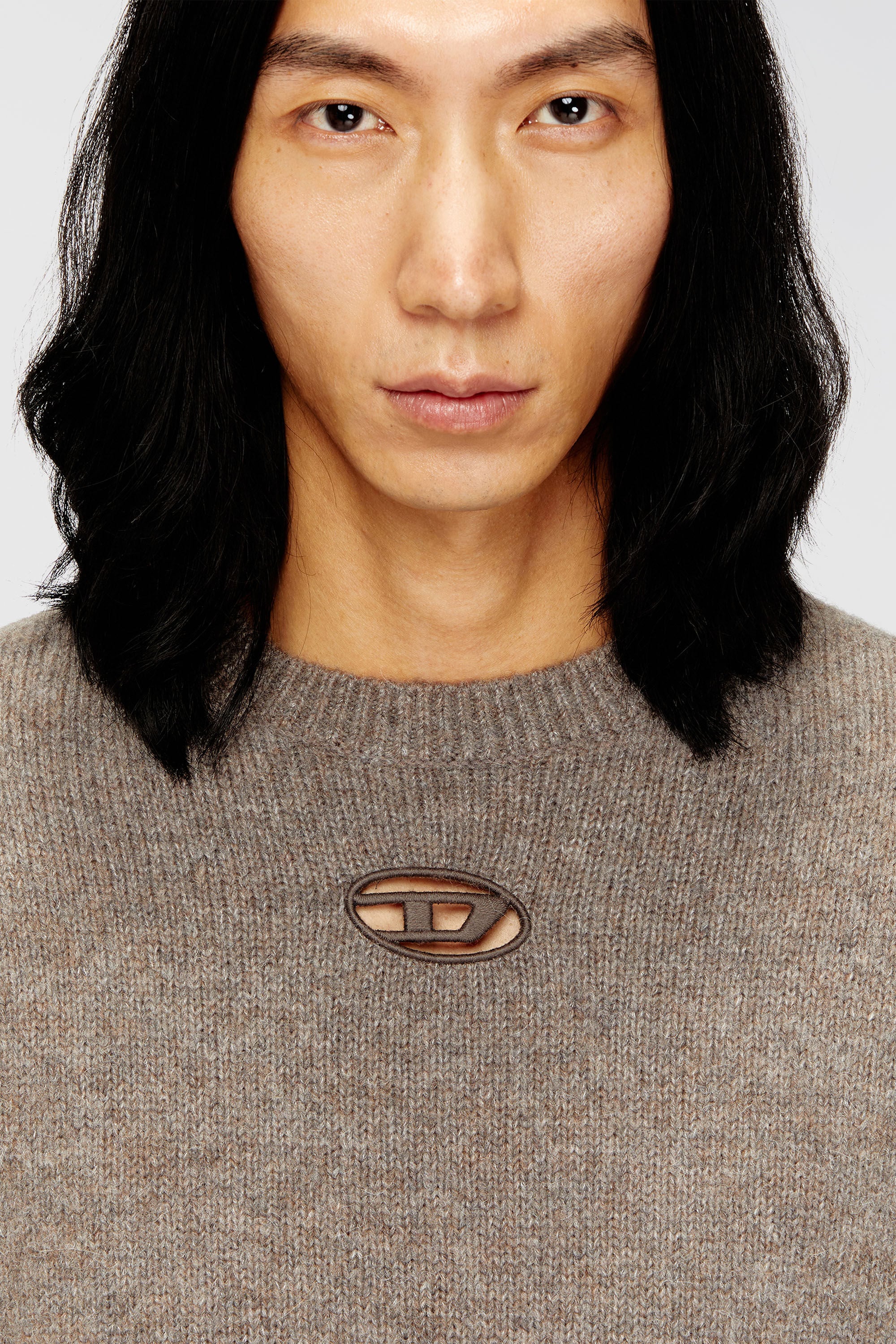 Diesel - K-AREESO, Jersey de mezcla de lana y alpaca Hombre in Beige - 5