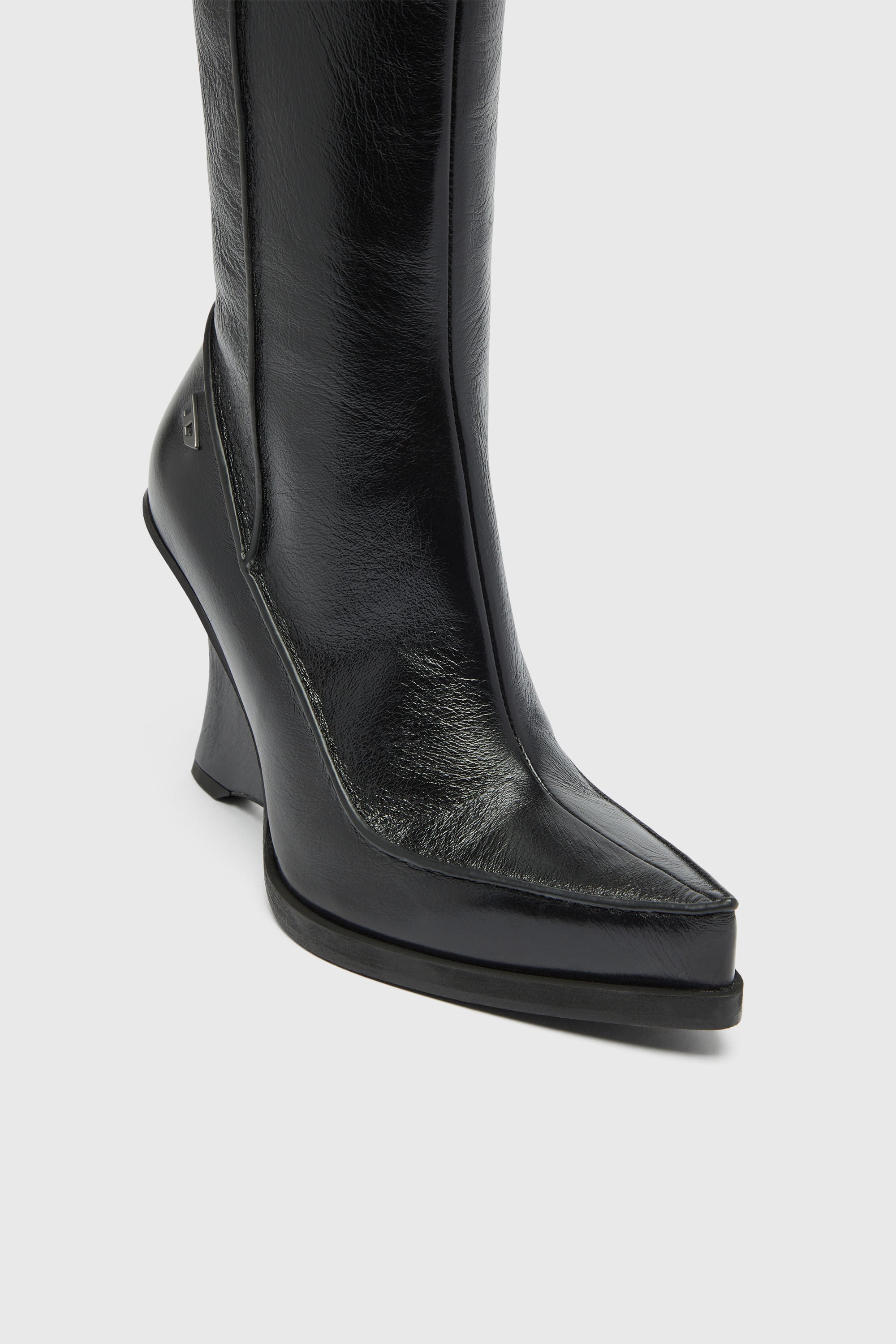 Diesel - D-LUCETTE-90-KB W, D-Lucette-Botas de cuero hasta la rodilla Mujer in ToBeDefined - 5