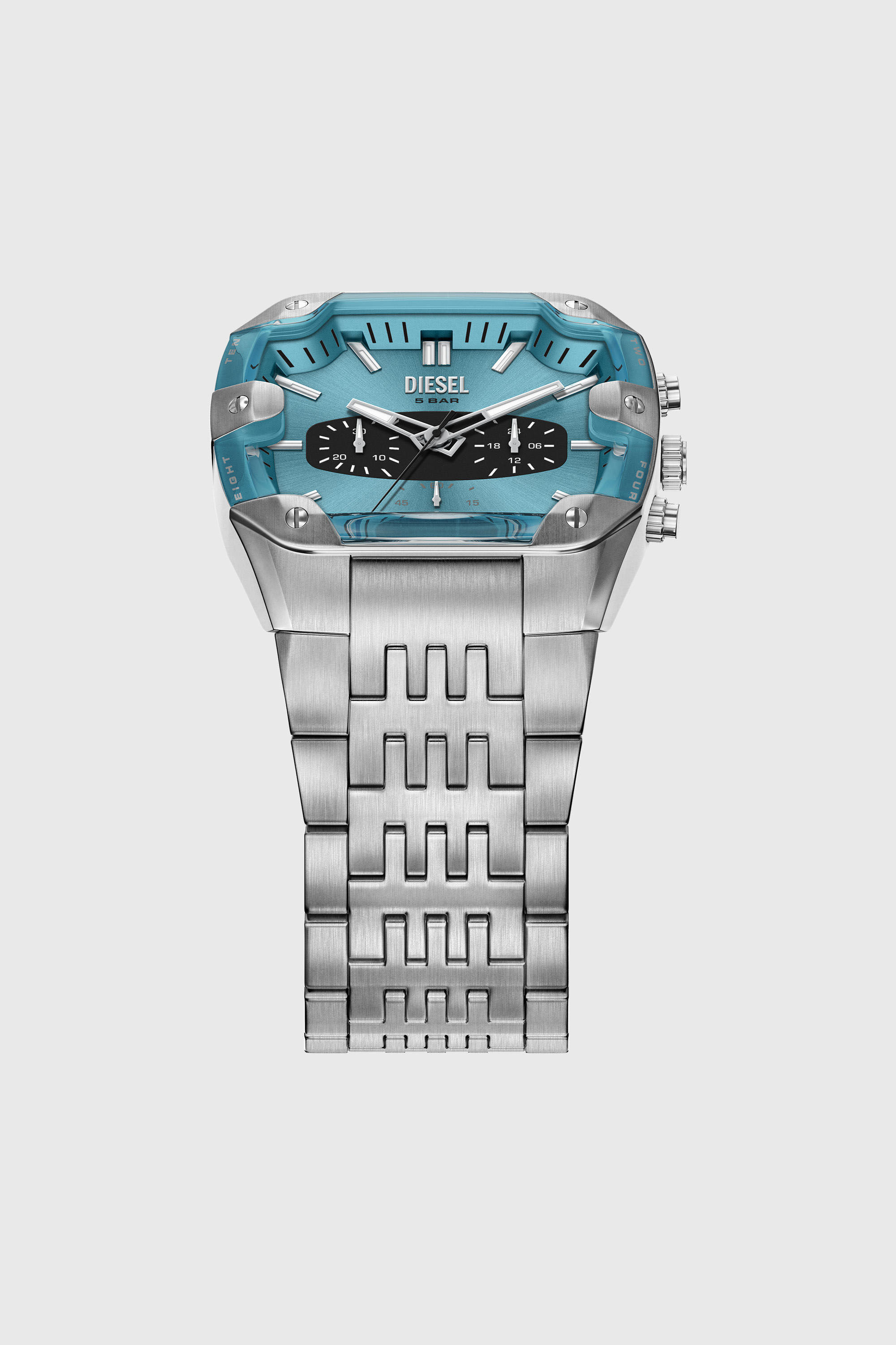 Diesel - DZ4725 WATCH, Male's Spiked cushion stainless steel watch in Silver - 4