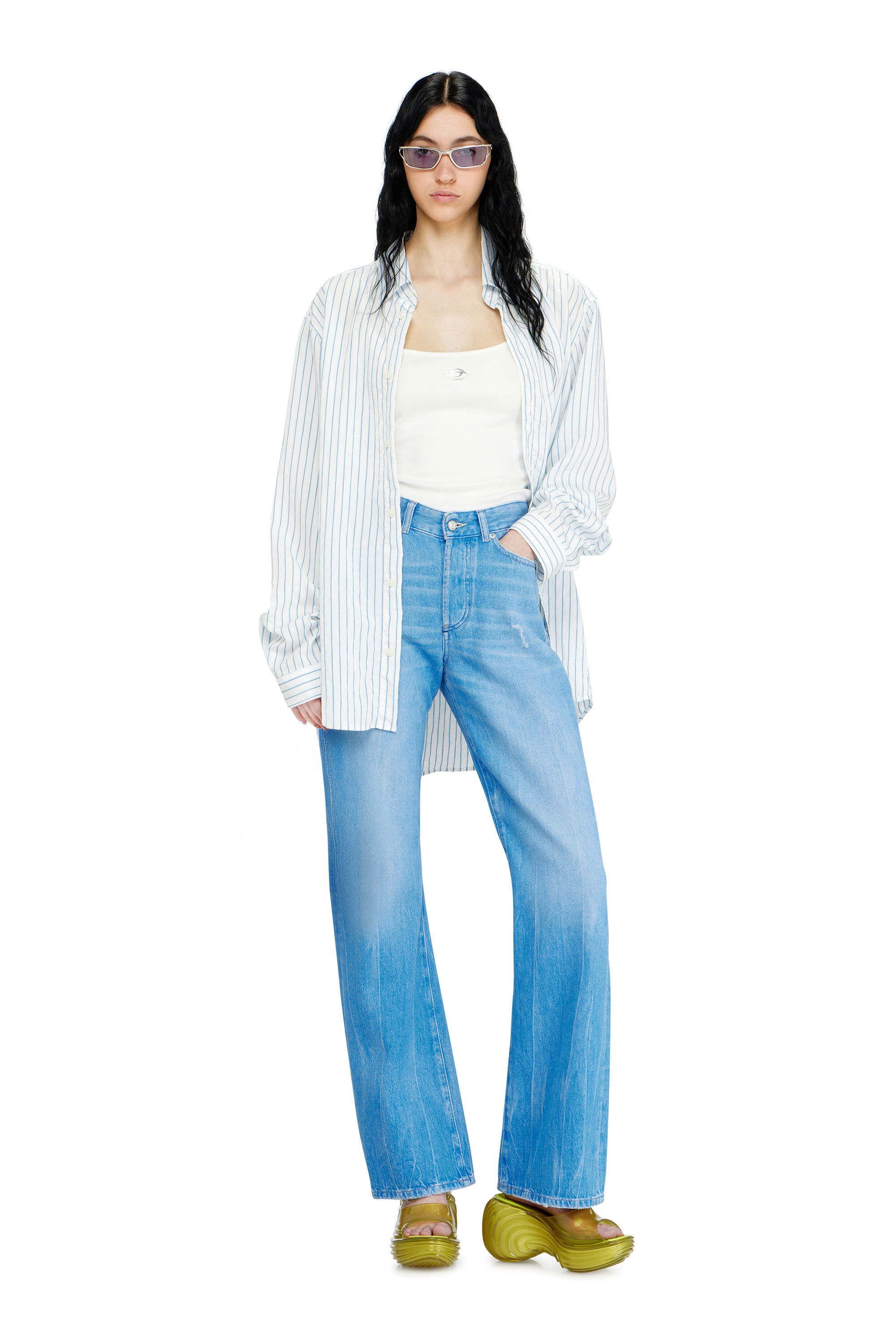 Women's Platform mule in Melflex® | Yellow | Diesel