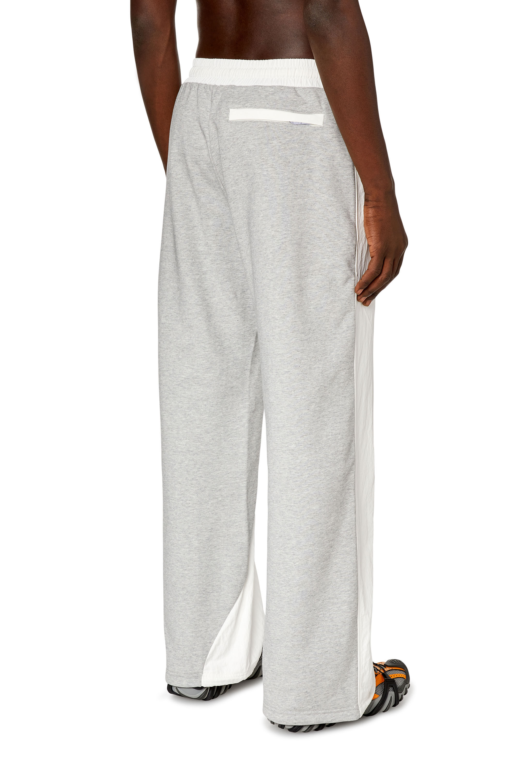 Men's Track pants in crinkled nylon and jersey | Multicolor | Diesel