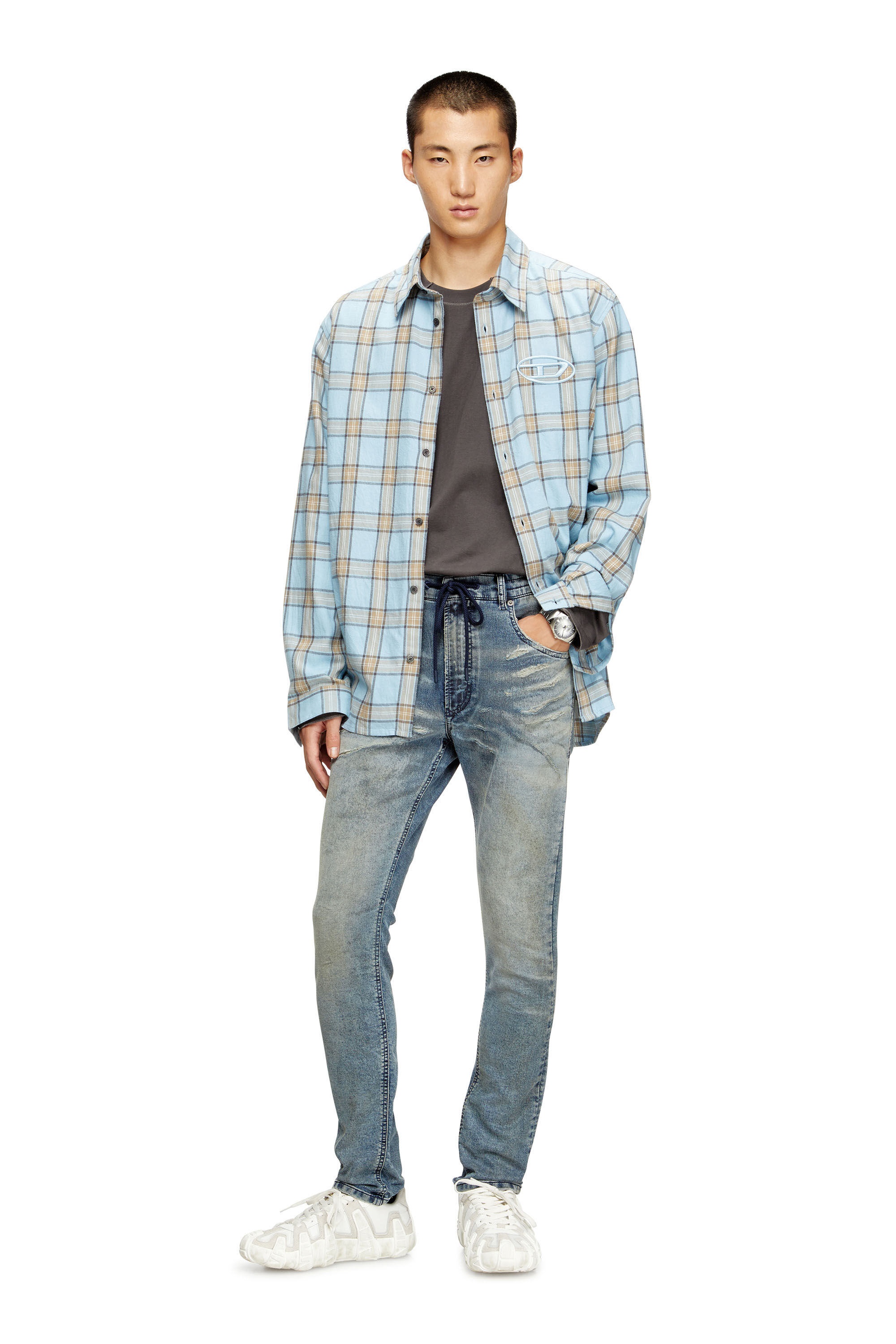 Diesel - Male's Regular 2032 D-Krooley Joggjeans® 09M37, Medium Blue - 1