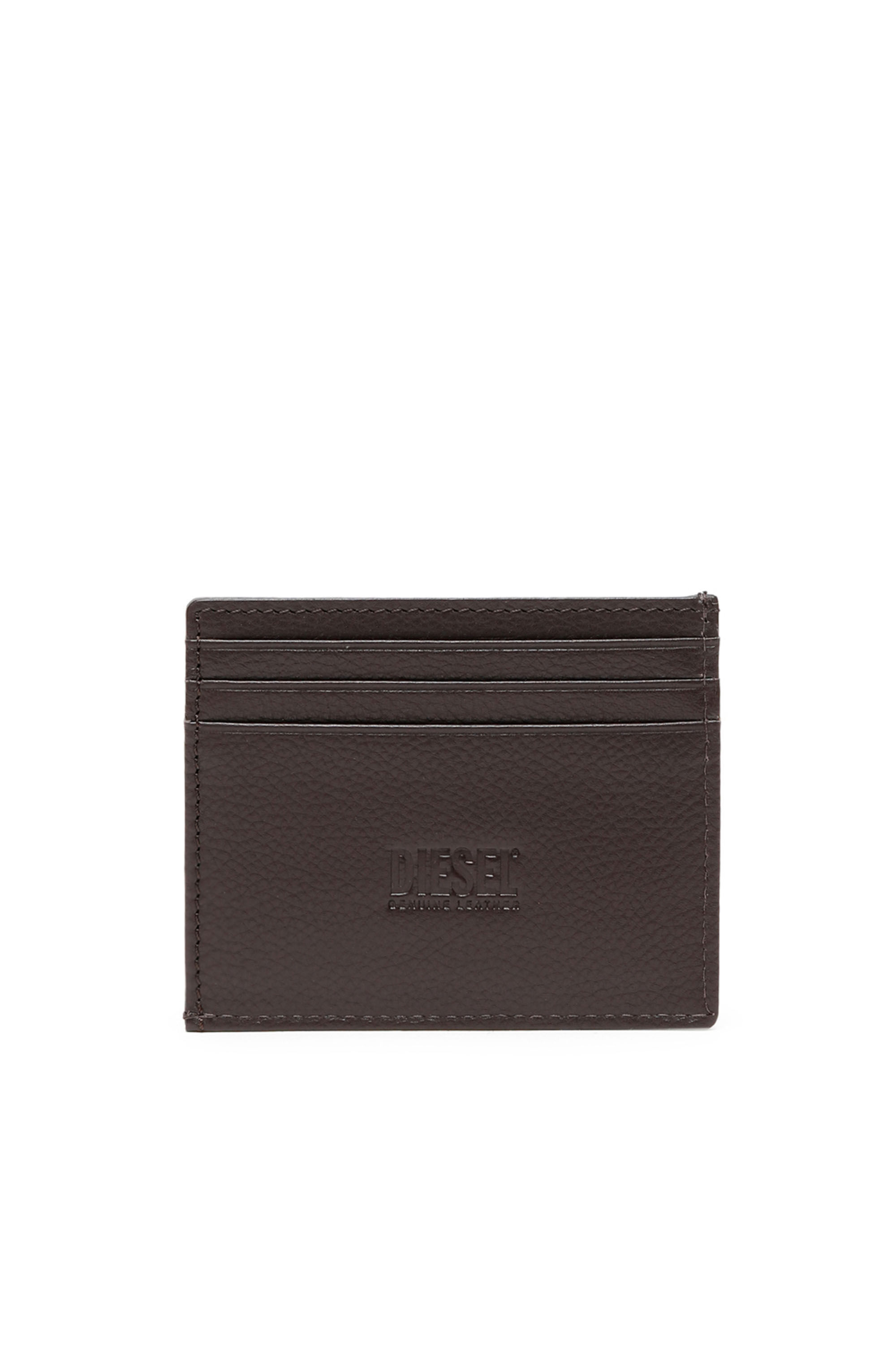 Diesel - CARD CASE, Male's Card case in grained leather in Brown - 2