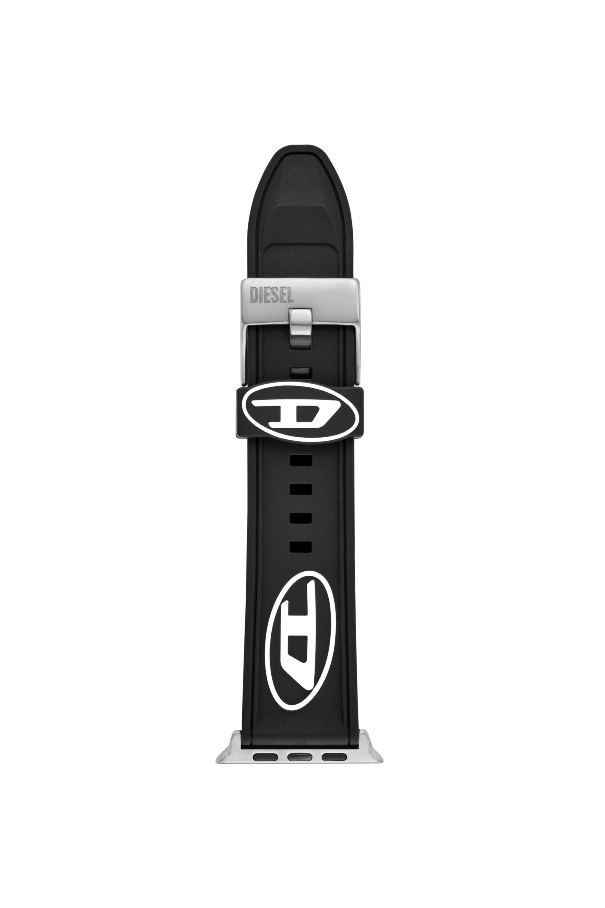 Diesel - DSS0018, Unisex's Black silicone band for apple watch®, 42/44/45/49mm in Black - 1