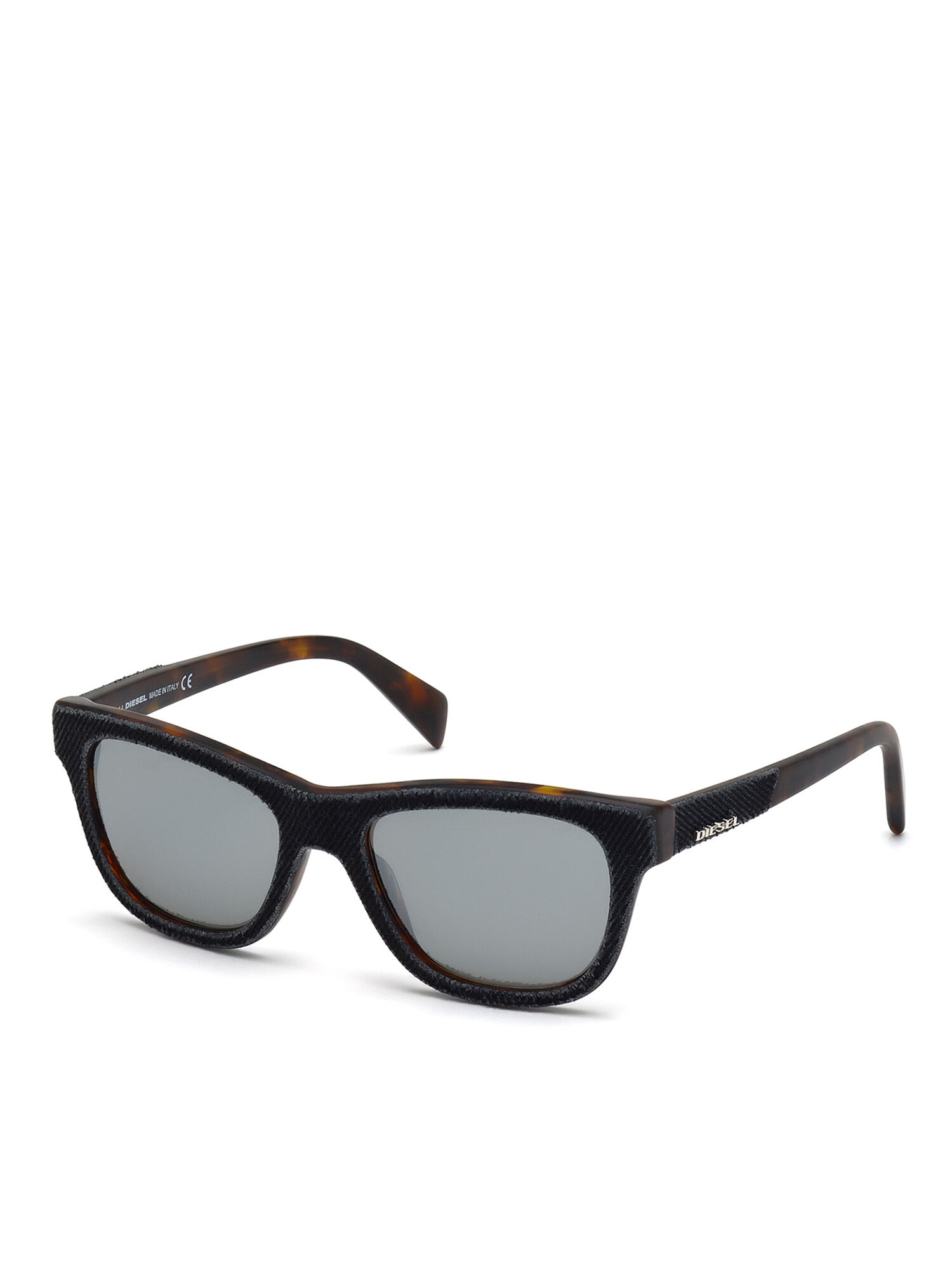Diesel - DL0111, Unisex's Eyewear with unique denim frame front in Grey - 5