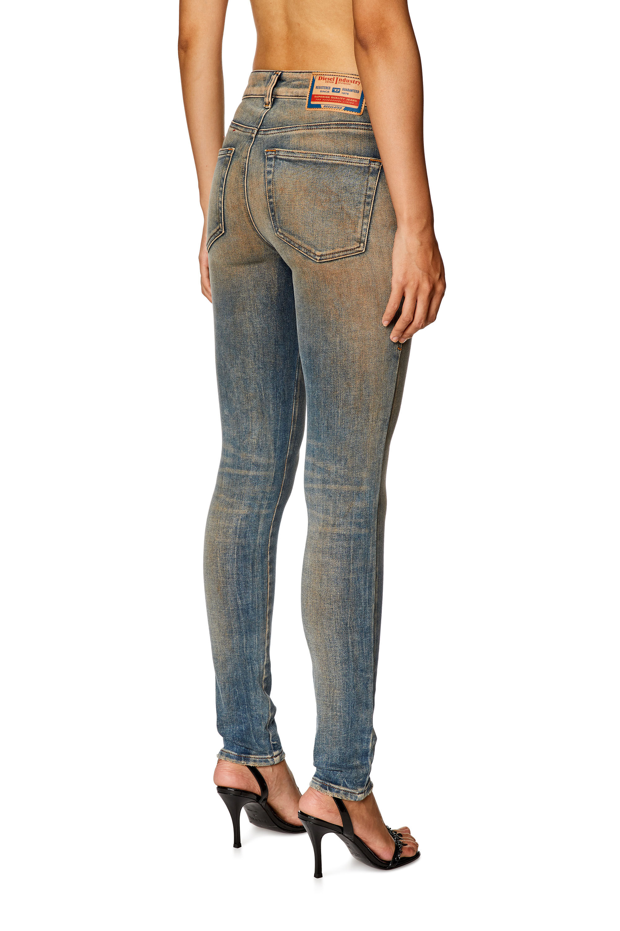 Diesel - Female's Skinny Jeans 2017 Slandy 09H83, Medium Blue - 5