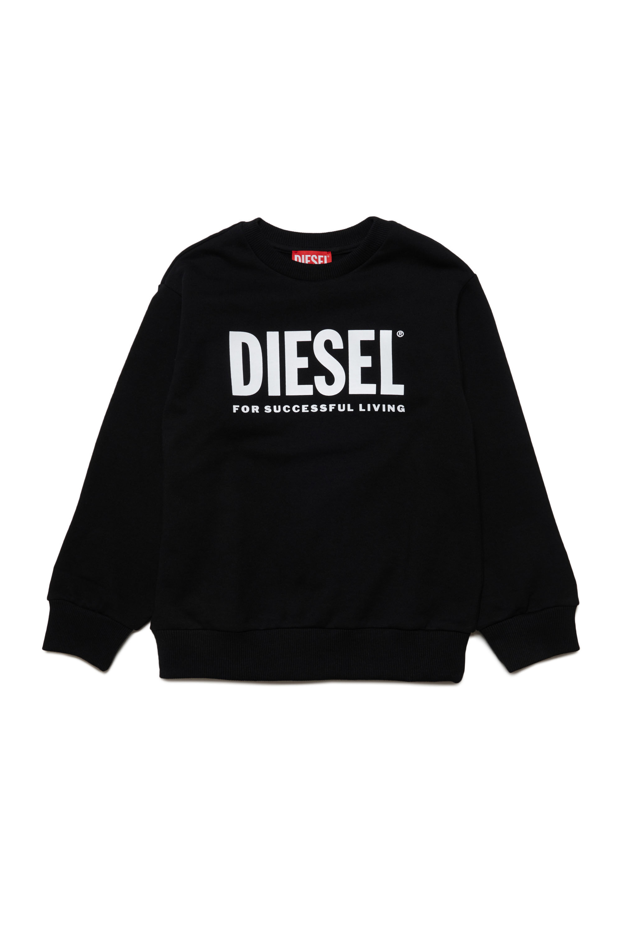 Diesel - LSFORT DI OVER, Sweat-shirt avec logo imprimé Mixte in Noir - 1
