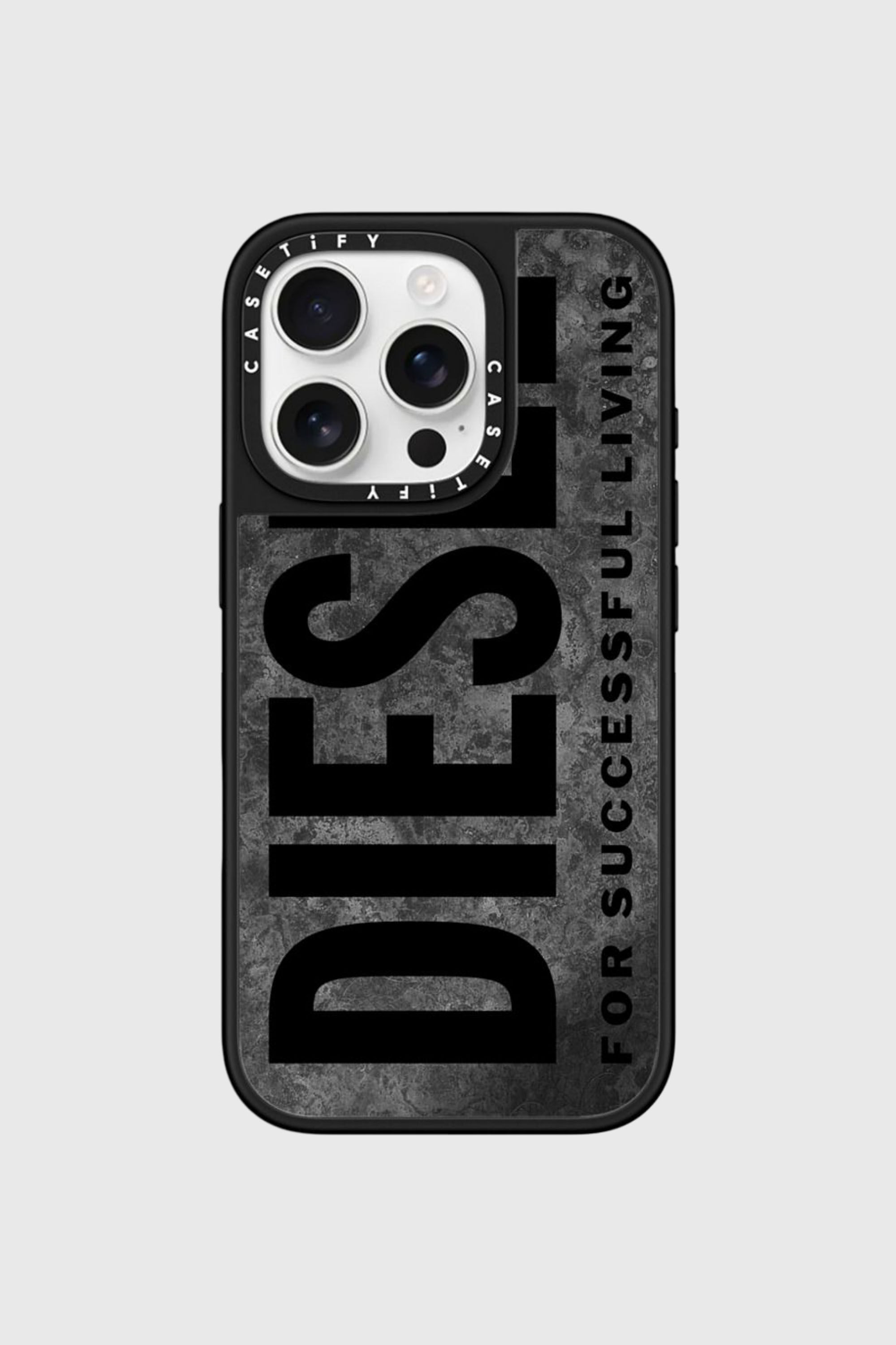 Diesel - 60322 CASETIFY MOULDED CASE, Unisex's Magsafe Oxidized Case iPhone 16 Pro in Grey/Black - 1