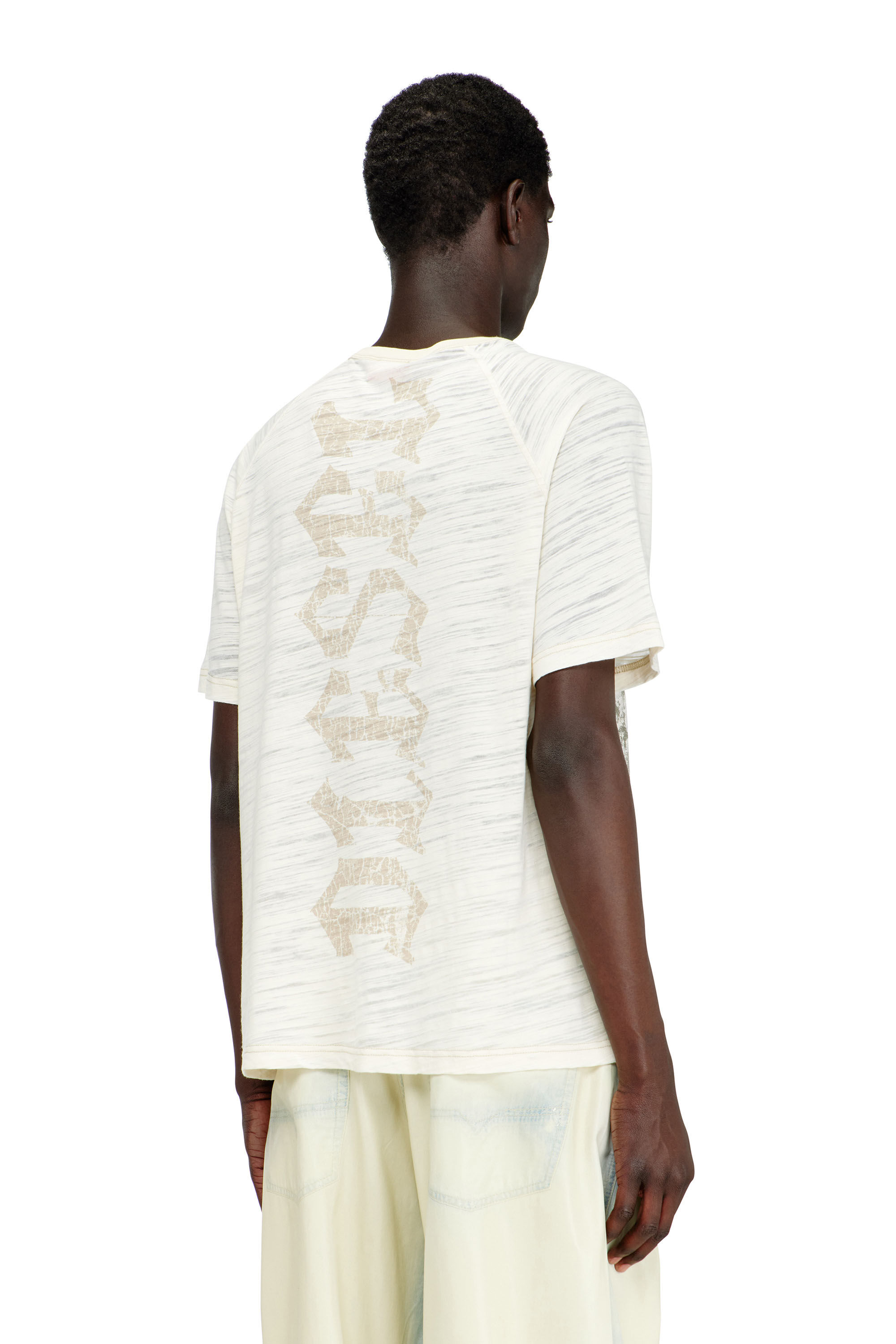 Men's T-shirt with graphic print | White | Diesel US