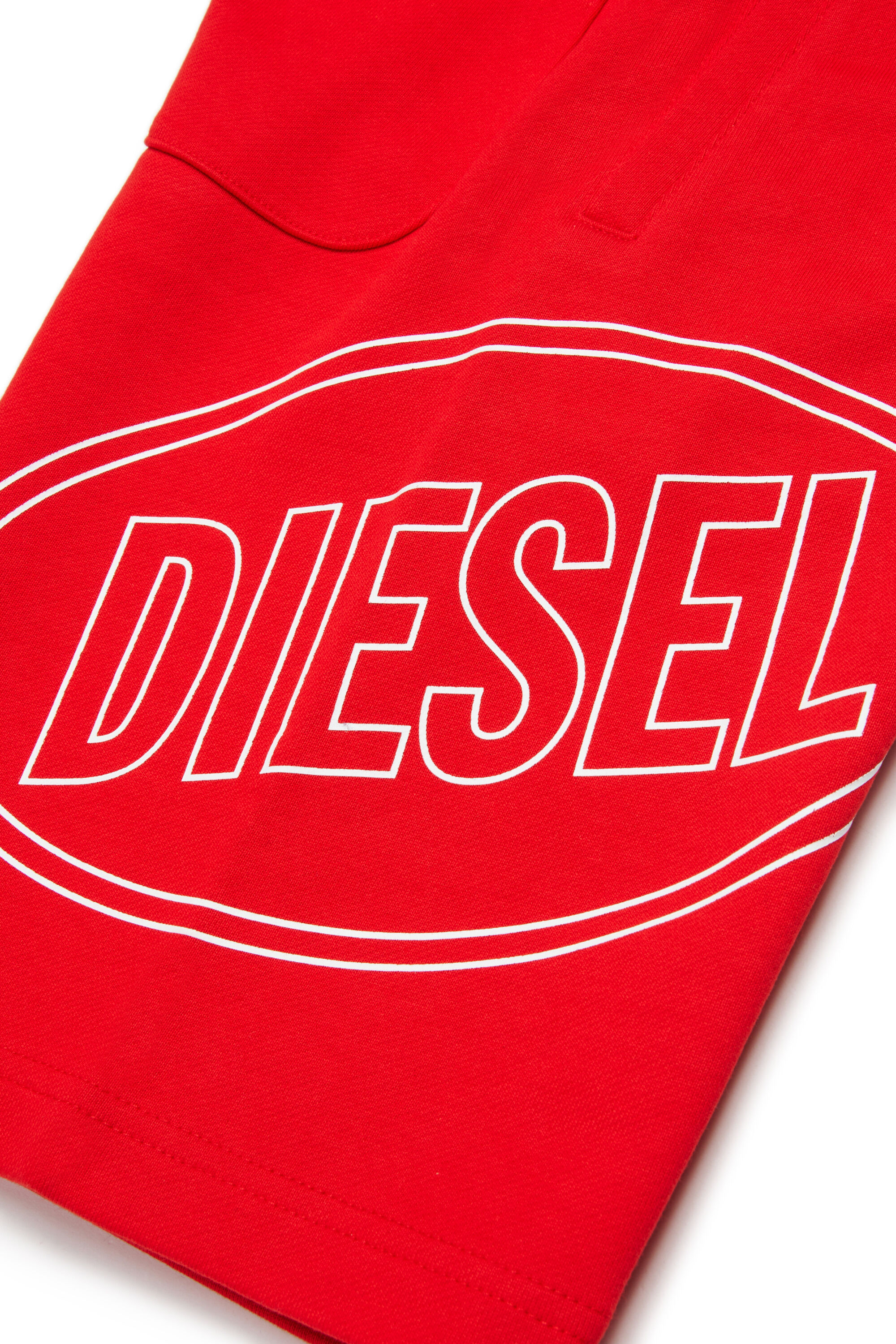 Diesel - PCIRCLE SHORT, Man's Cotton bermudas with maxi print in Red - 4