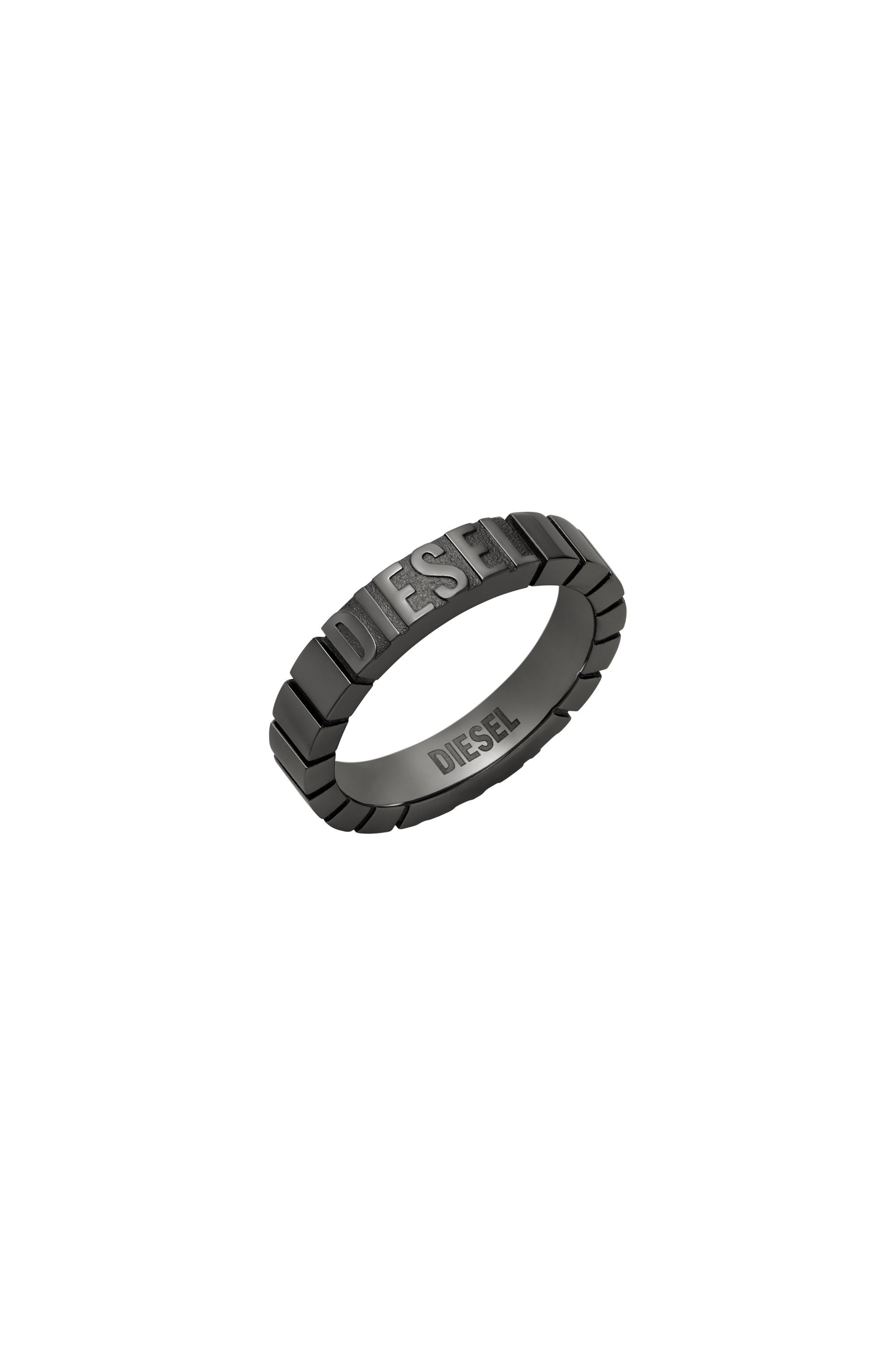 Women's Stainless Steel Band Ring | Black | Diesel