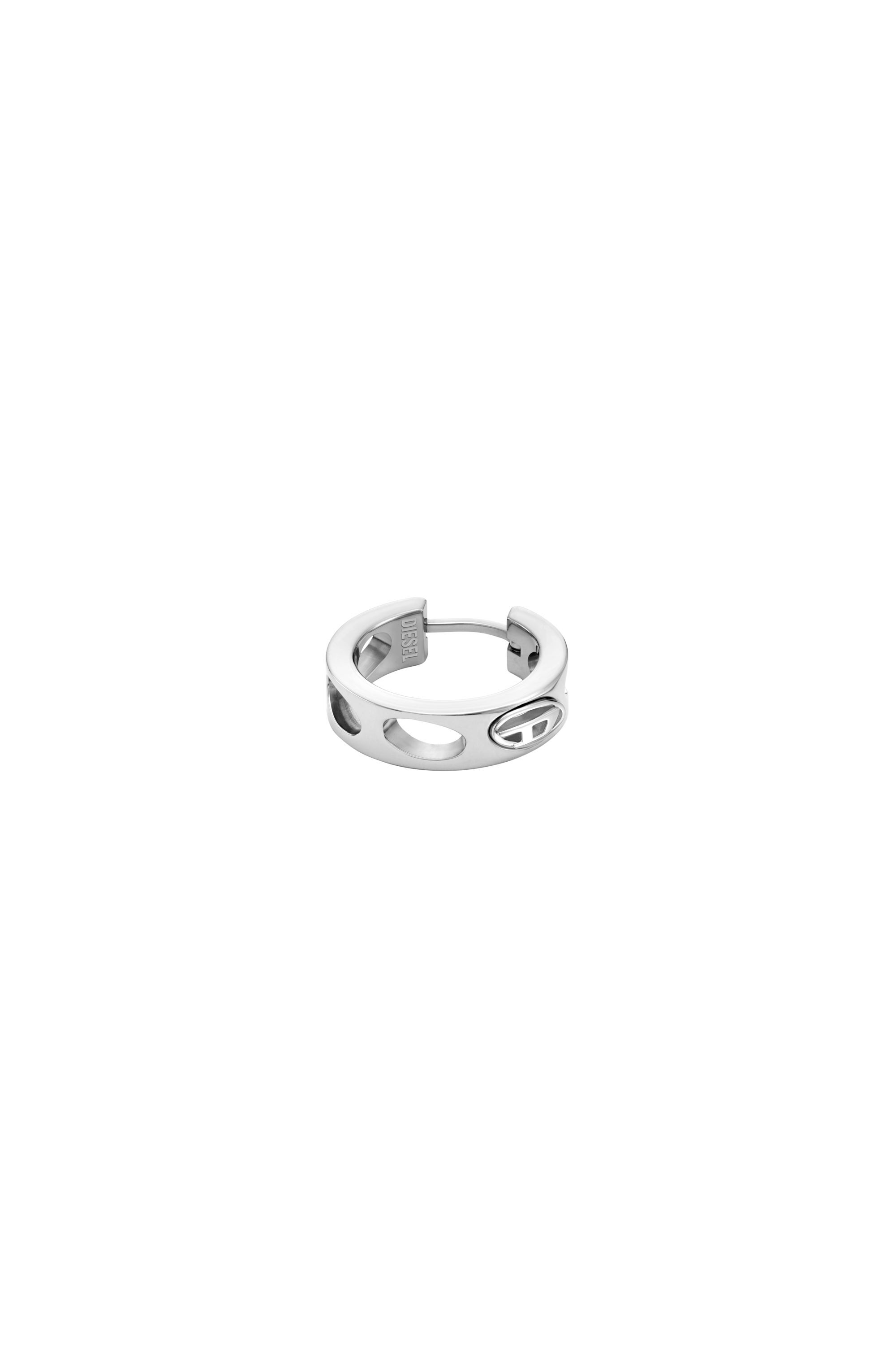 DIESEL Dx166440 ステンレススチール フープピアス Women's Stainless Steel Hoop Earring | Silver | Diesel