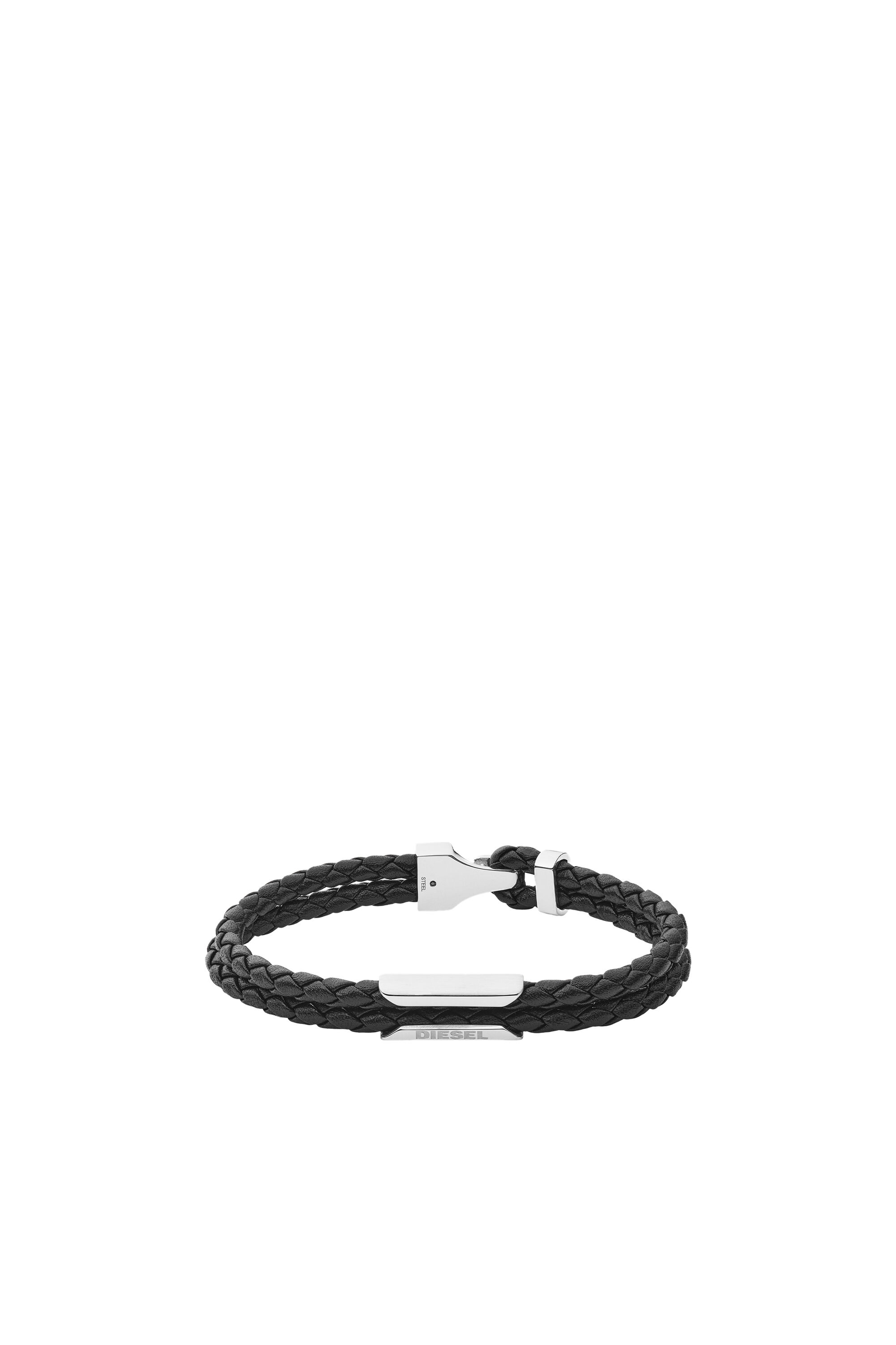 Diesel's black leather double-strand bracelet | Diesel DX1247