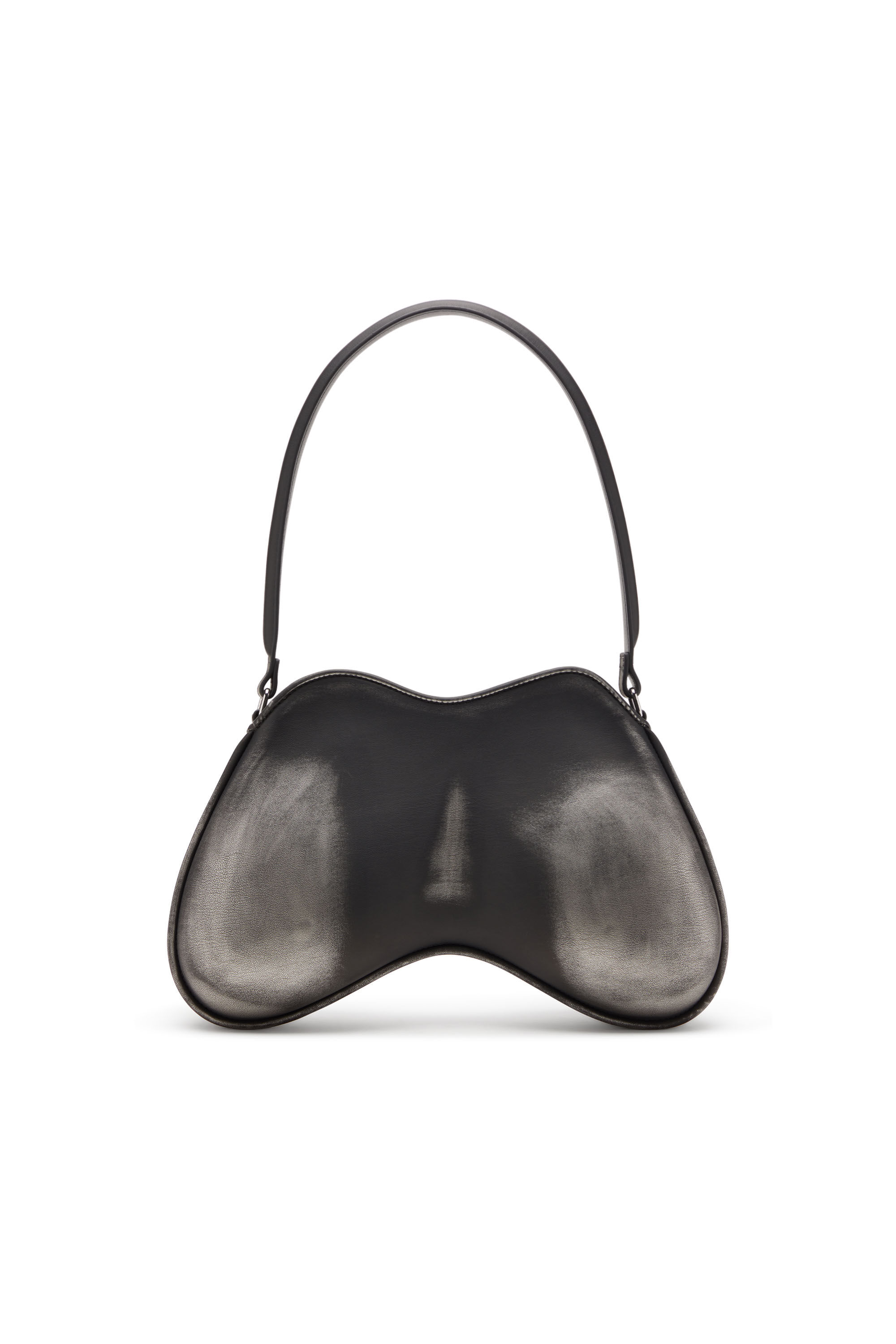 Diesel - DOUBLE-D SHOULDER, Double-D-Sac épaule rigide en PU brossé Femme in Noir - 3