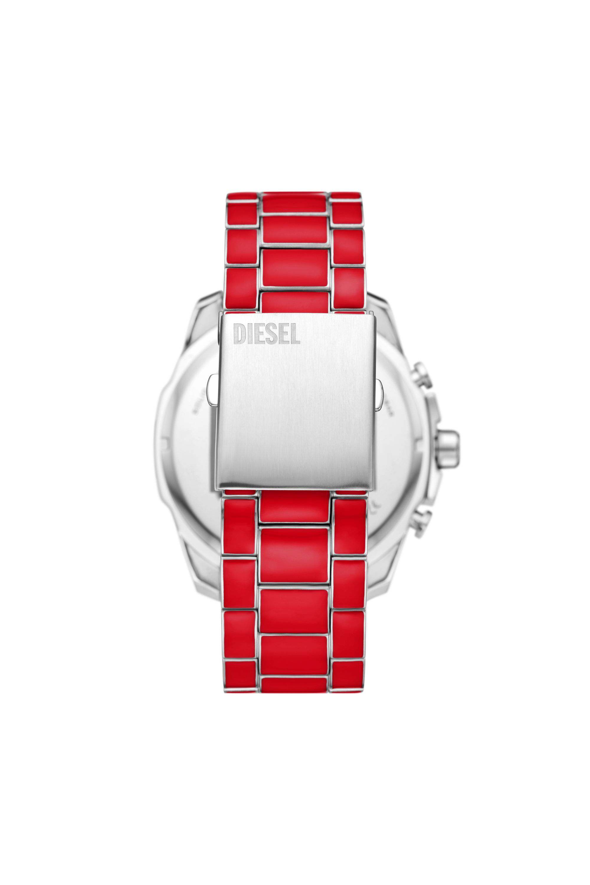 Diesel - DZ4638, Montre Mega Chief en acier inoxydable Homme in Rouge - 2