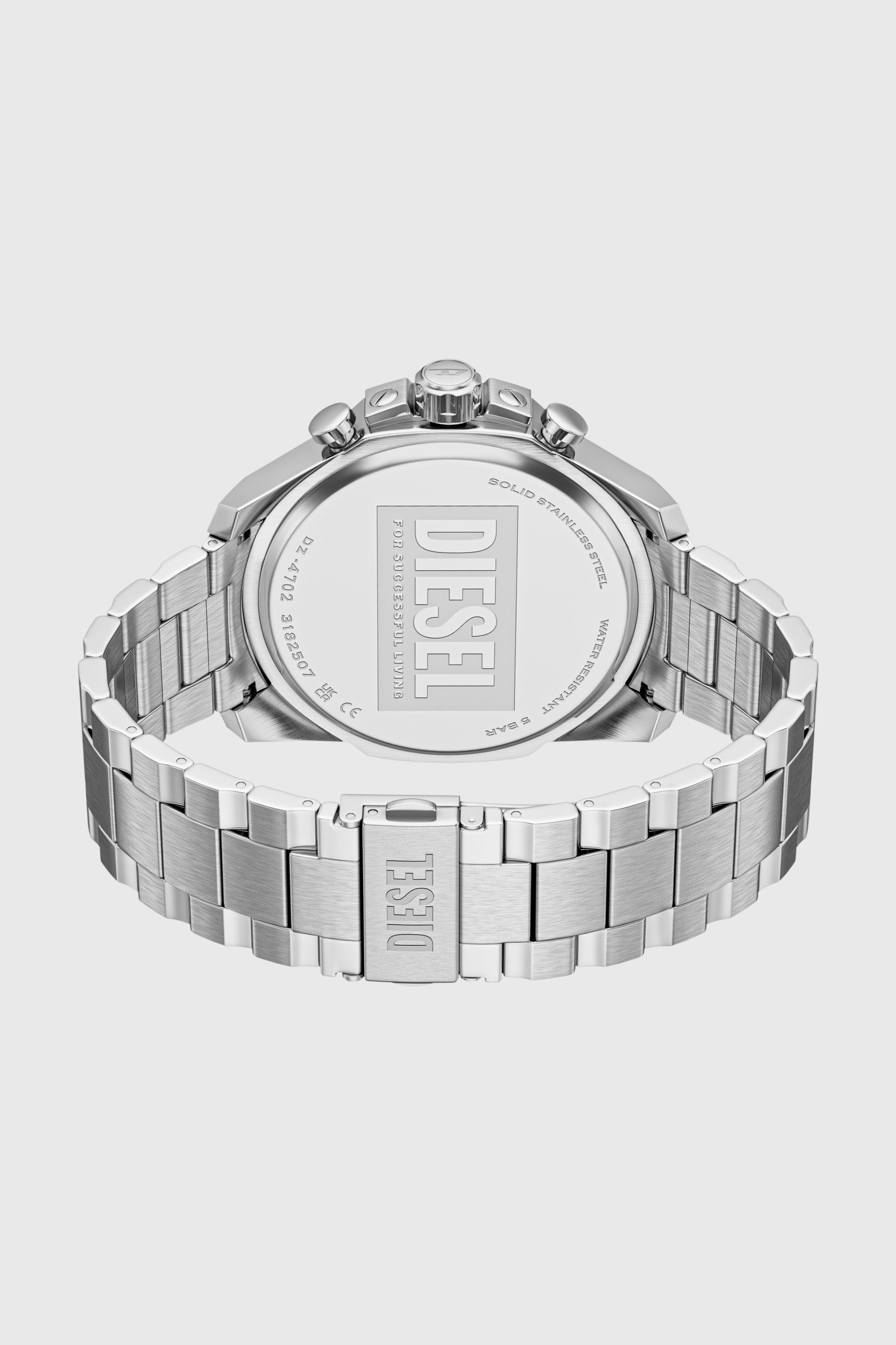 Diesel - DZ4702 WATCH, Mega Chief Slim Reloj de Acero Inoxidable Hombre in Plateado - 6