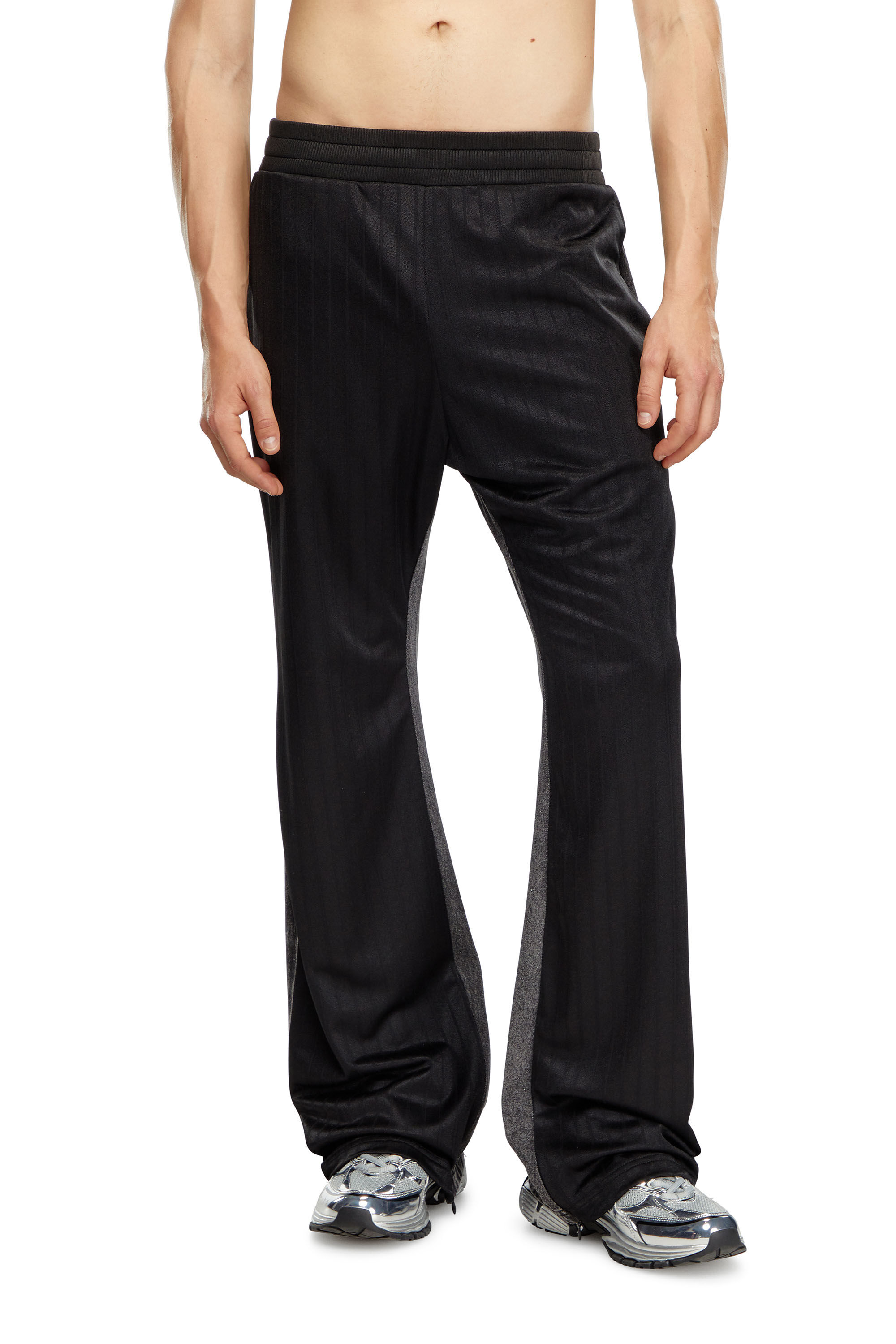 Diesel - P-ZAMP-VET, Pantalon de survêtement en triacétate et denim Homme in Noir - 3