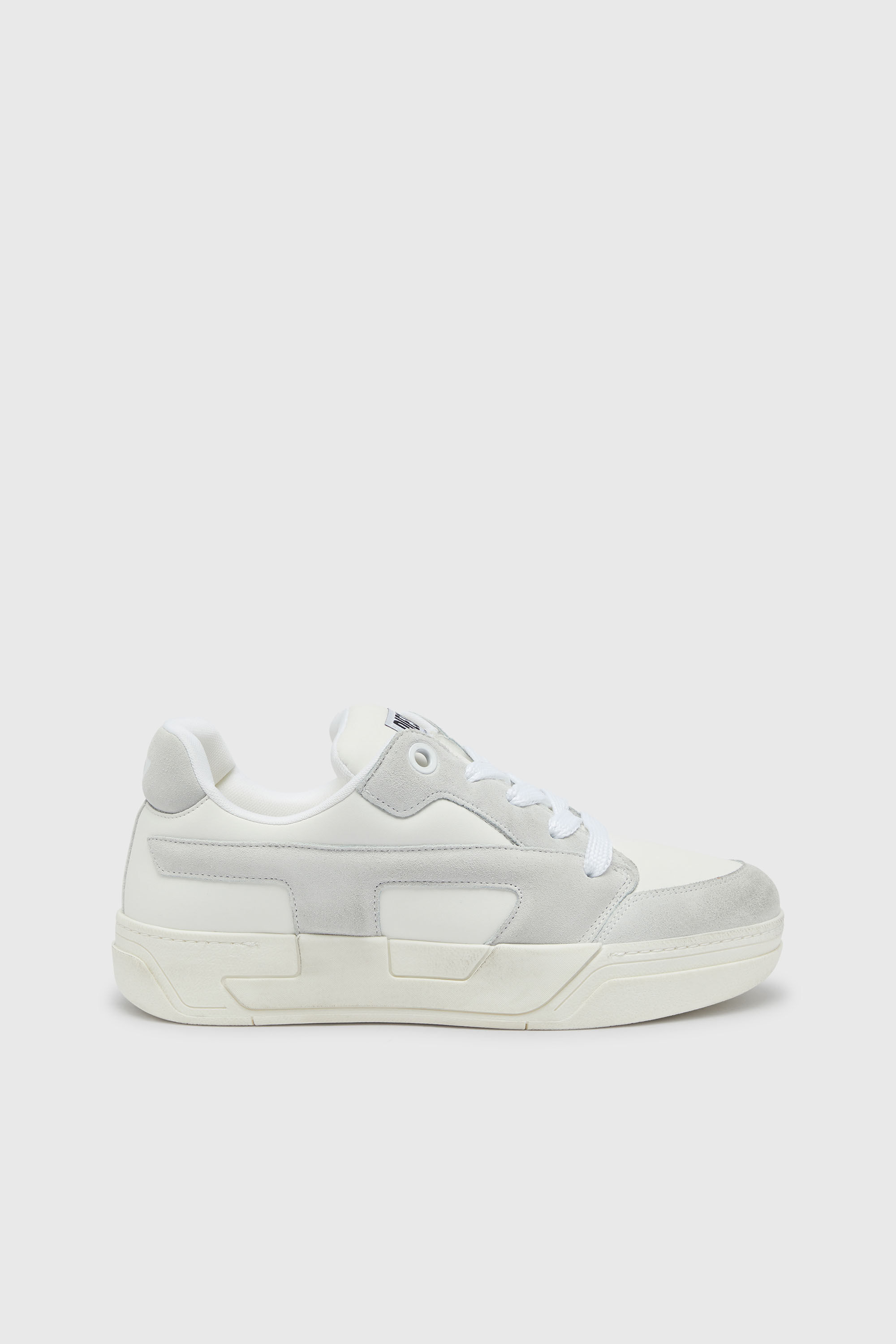 Men's S-D-Ollie - Distressed sneakers in leather and suede | White