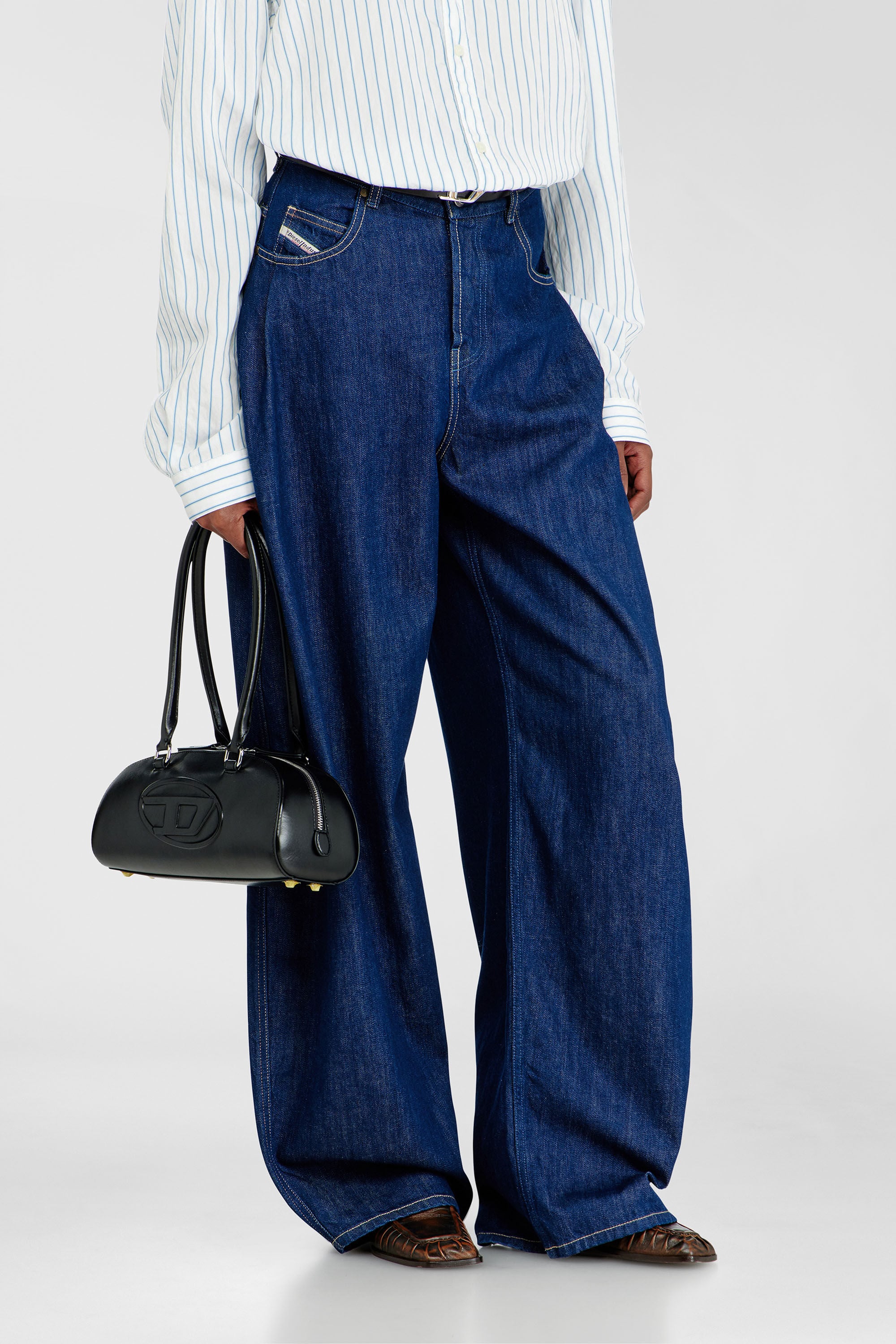 Diesel - Relaxed Jeans 1987 D-Khelz 09Q09 Mujer, Azul Oscuro - 9