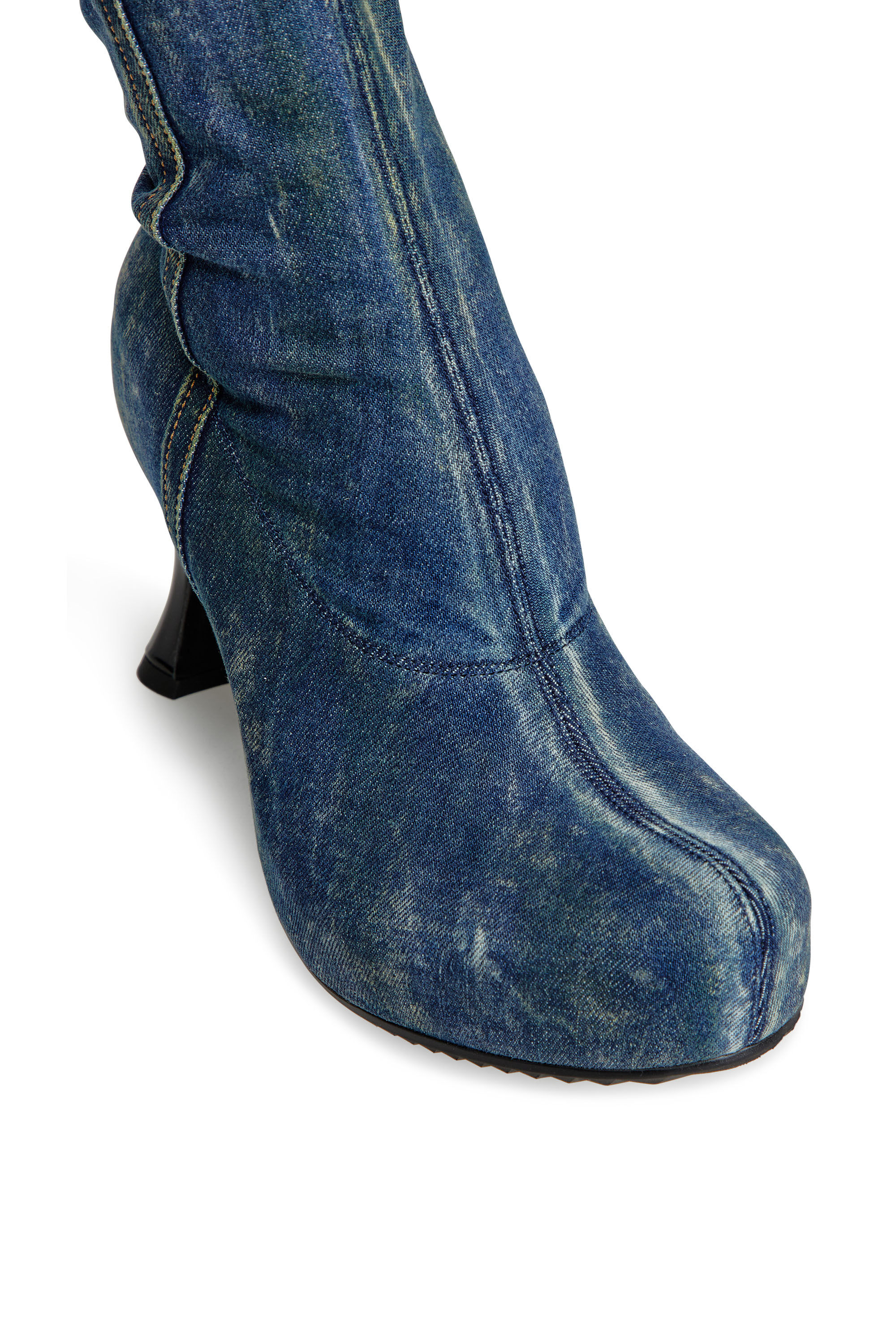 Diesel - D-WOODSTOCK TBT, Female's D-Woodstock-Over-the-knee boots in denim in Dark Blue - 4
