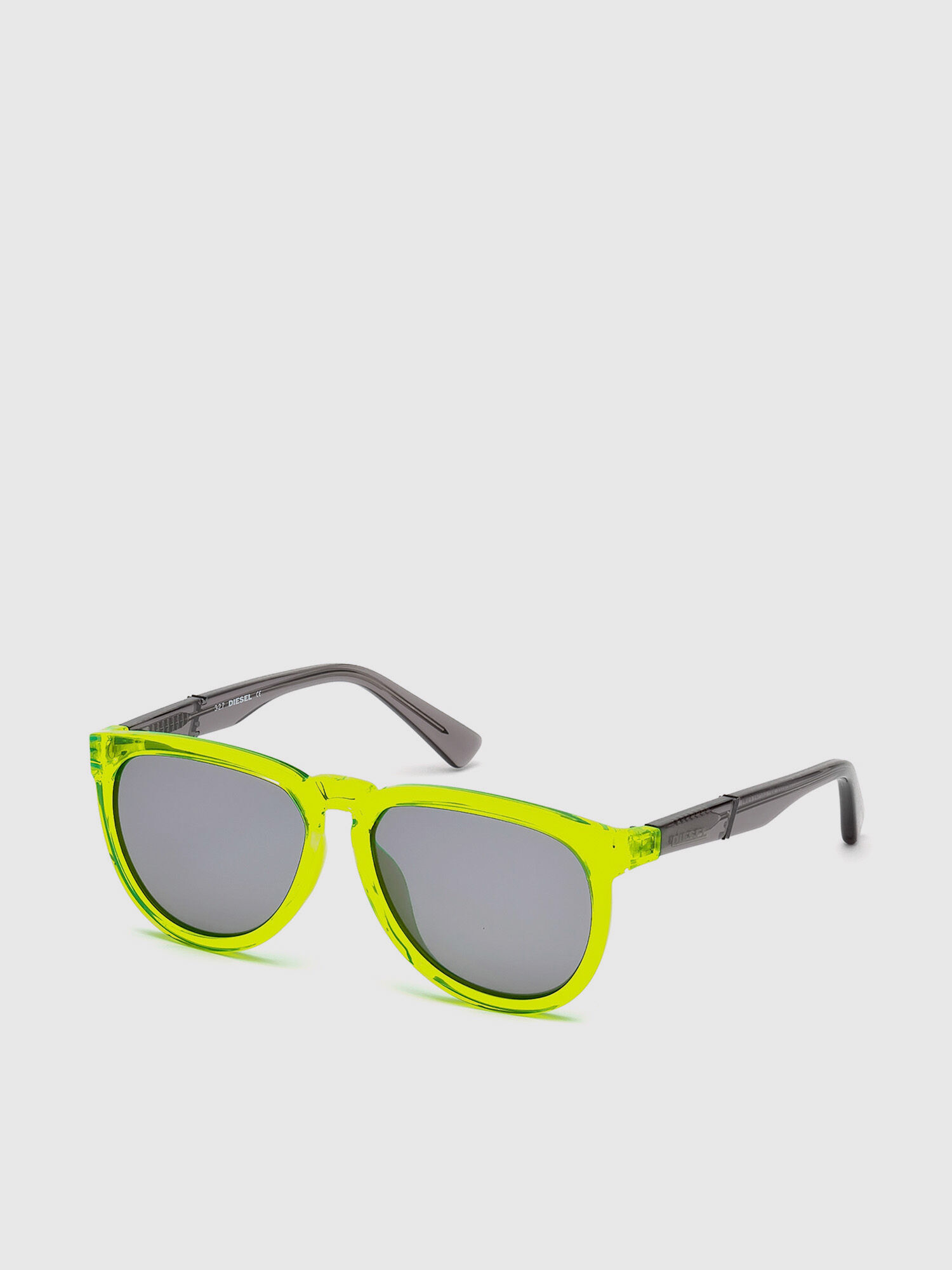 Diesel - DL0272, Unisex's Pilot shape kid eyewear in Yellow Fluo - 2