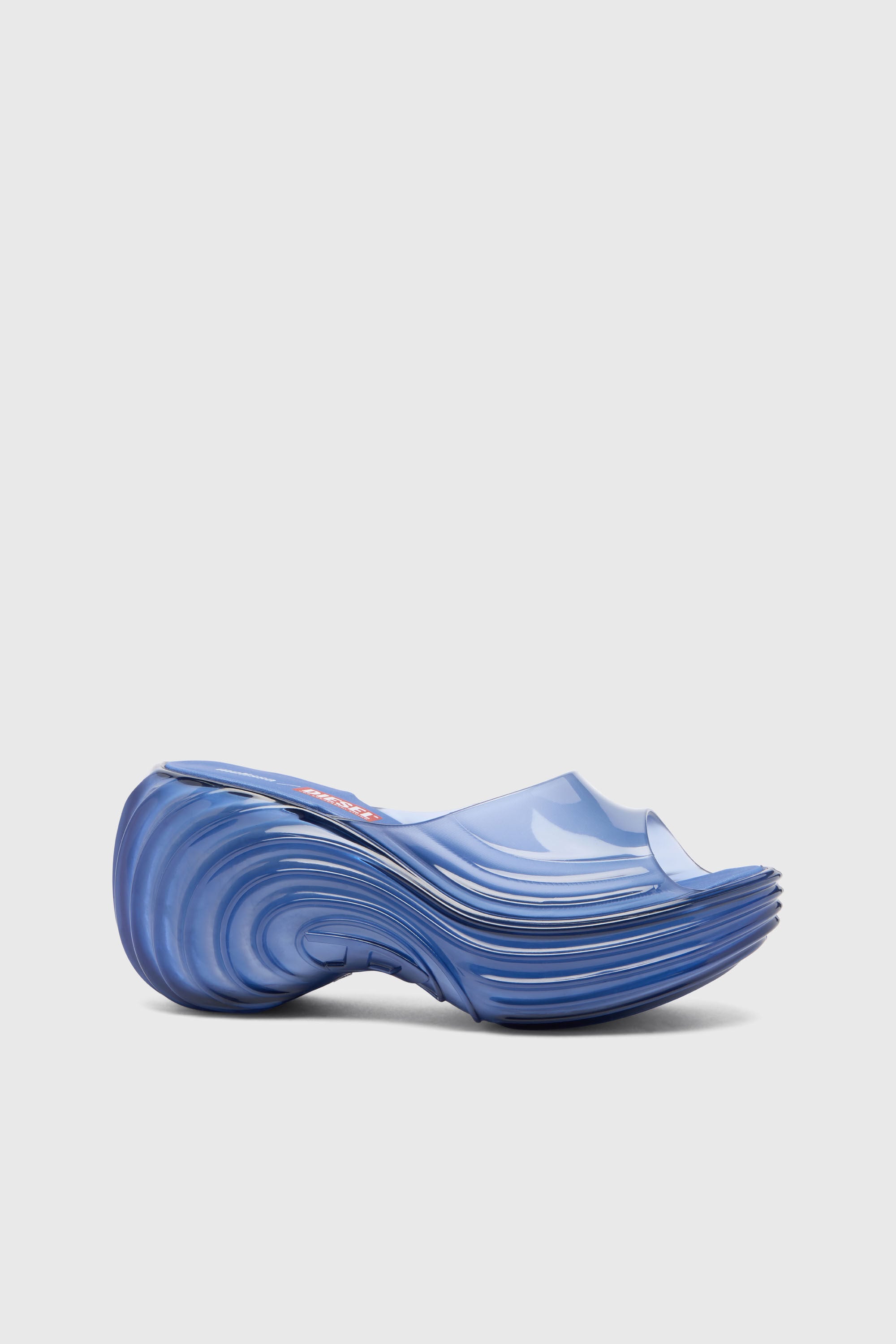 Women's Platform mule in Melflex® | Blue | Diesel {{Country}}