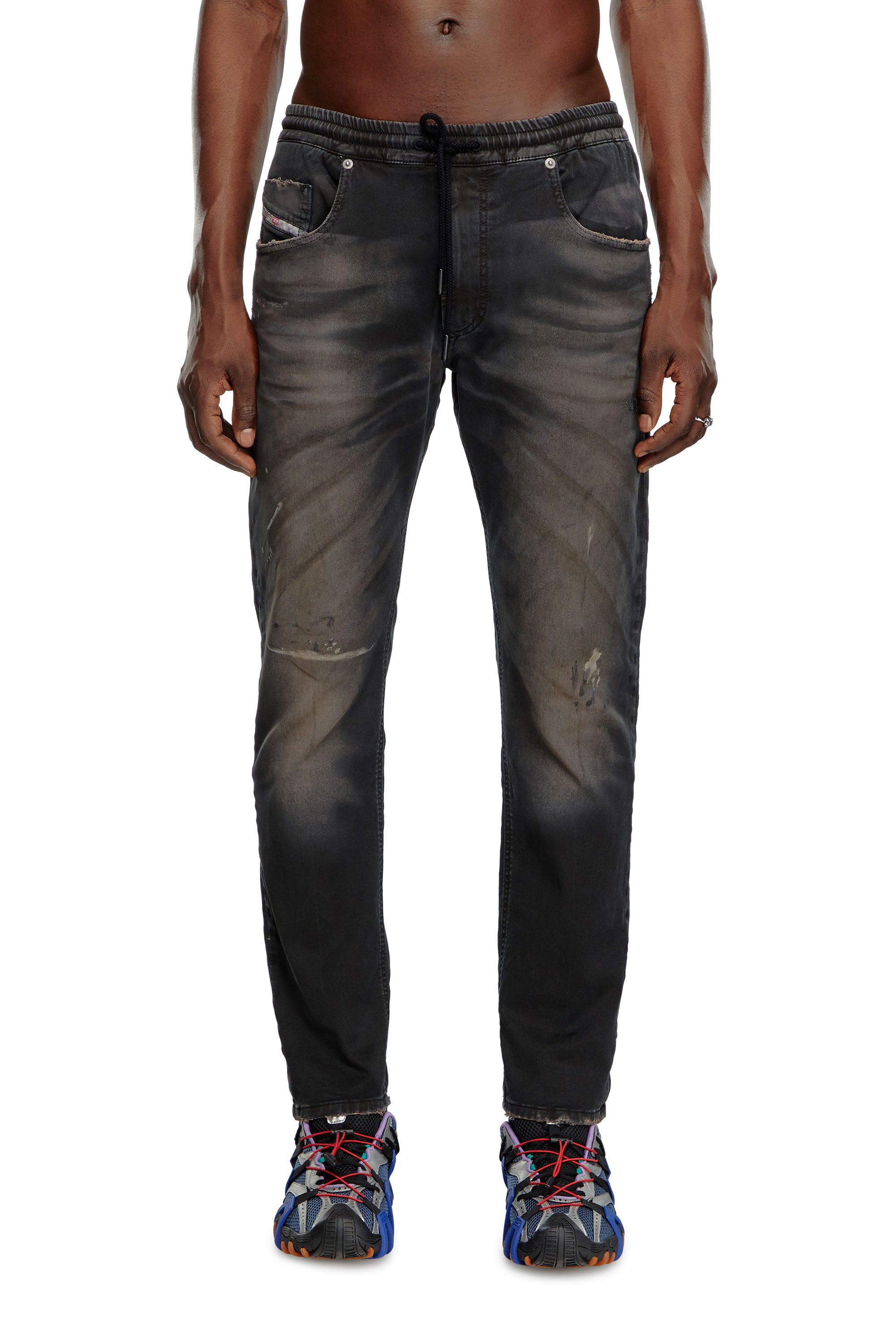 Diesel - Regular 2030 D-Krooley Joggjeans® 068LW Homme, Noir - Image 3