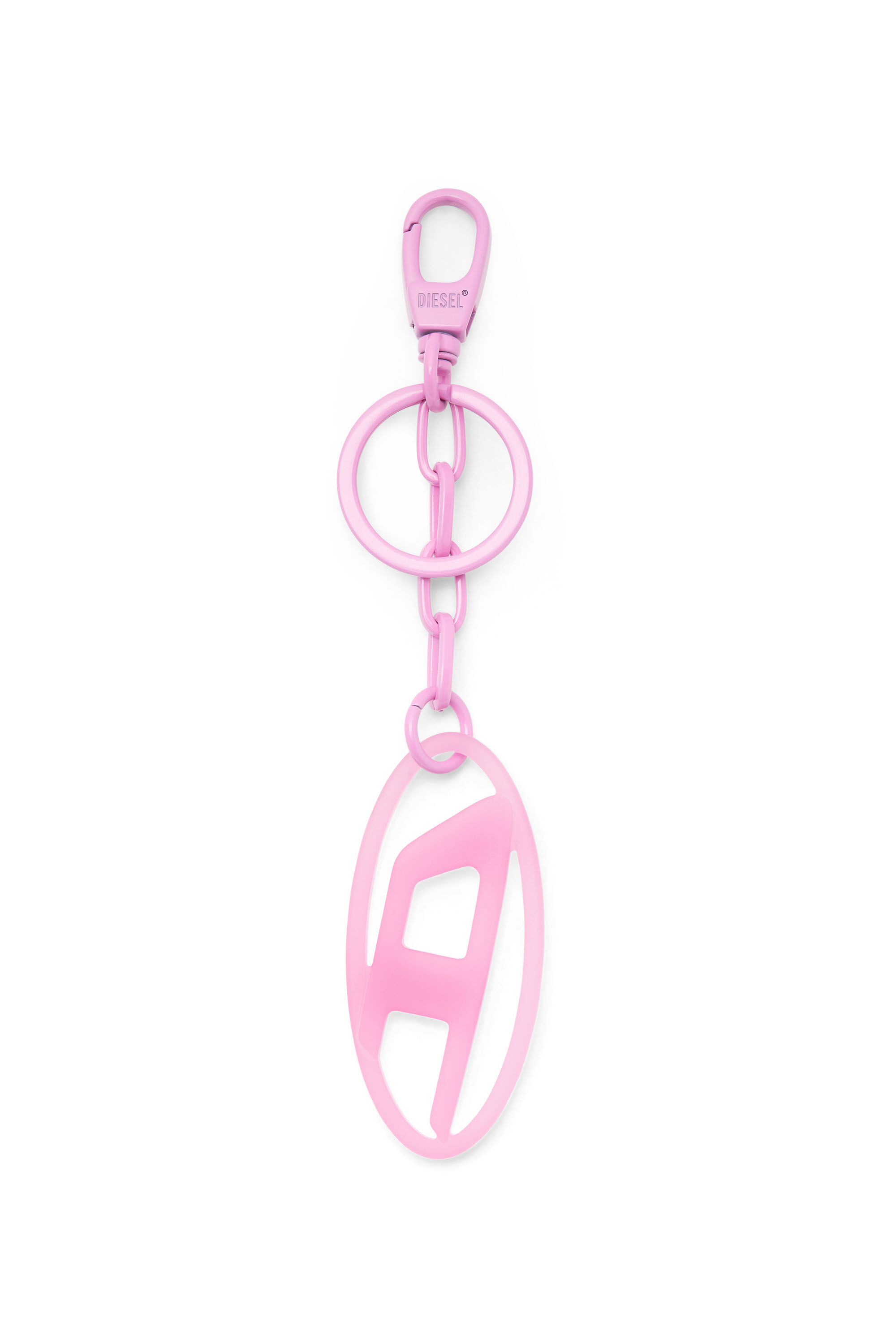 Women's Oval D charm/key ring in metal and resin | Pink | Diesel