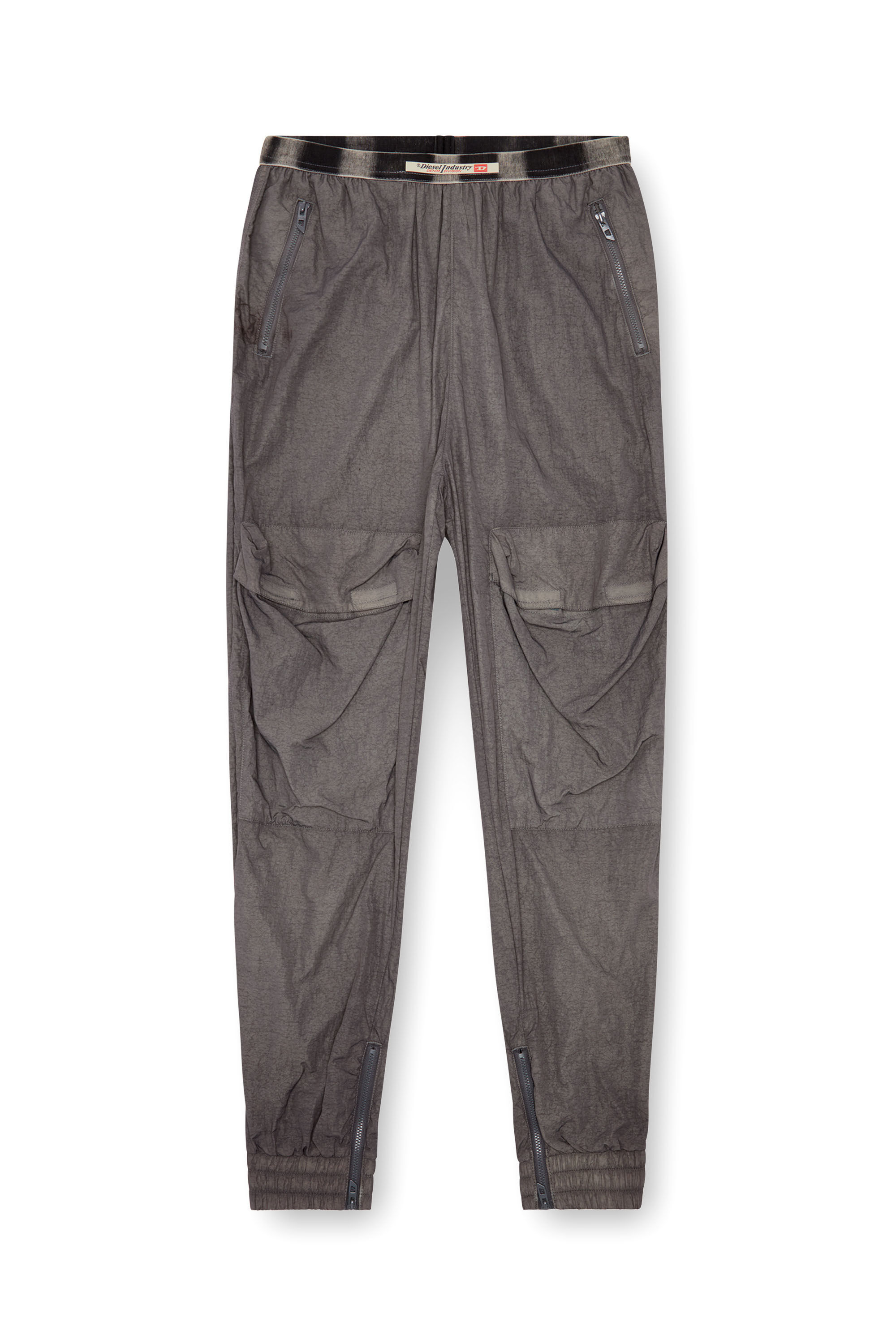 Diesel - P-ARADISE, Pantalon cargo en nylon délavé Femme in Gris - 2