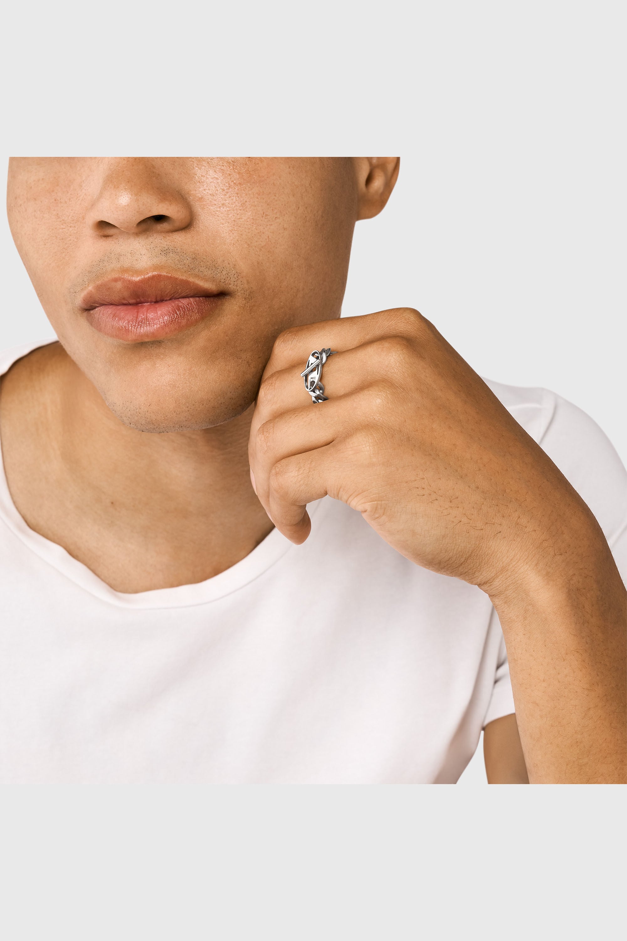 Diesel - DX1533040, Anillo de cadena suave de acero inoxidable Unisex in Plateado - 4
