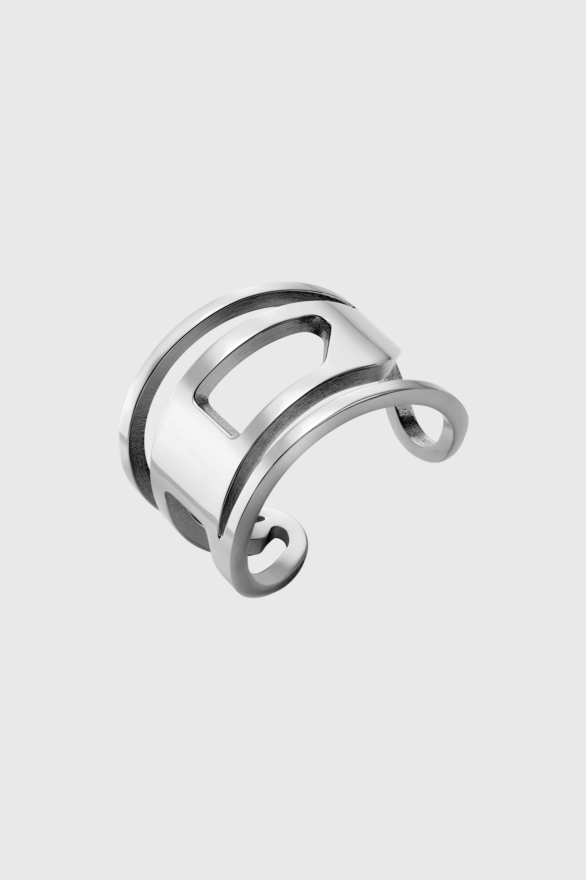 Women's Stainless Steel Band Ring | Silver | Diesel {{Country}}